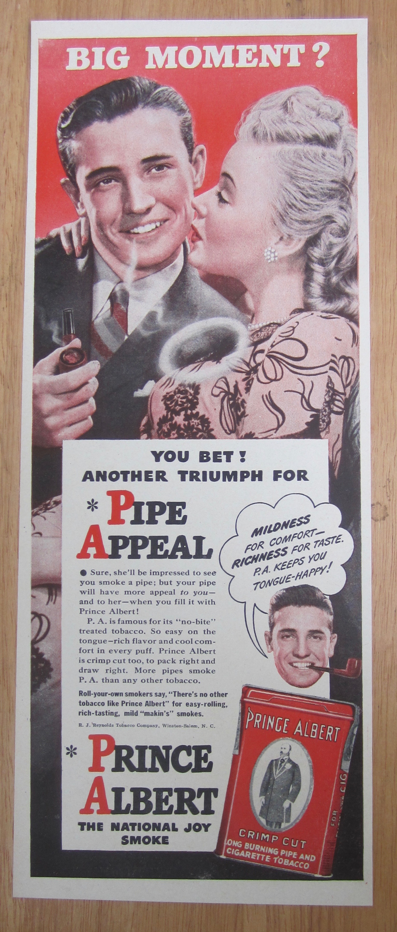 1946 Prince Albert Pipe Tobacco with Man & Woman