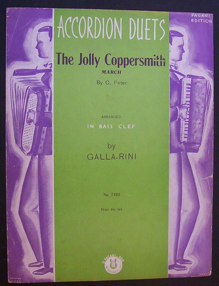 Sheet Music For 1937 The Jolly Coppersmith March
