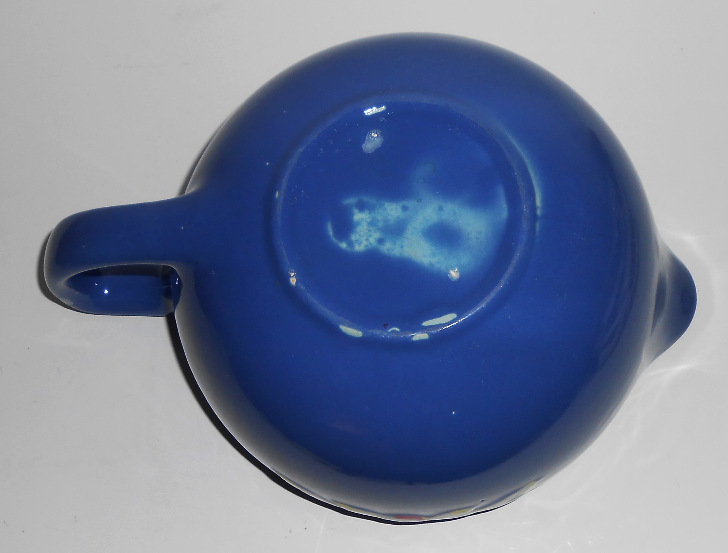 Coors Pottery Rosebud Blue Medium Handled Batter Bowl 3