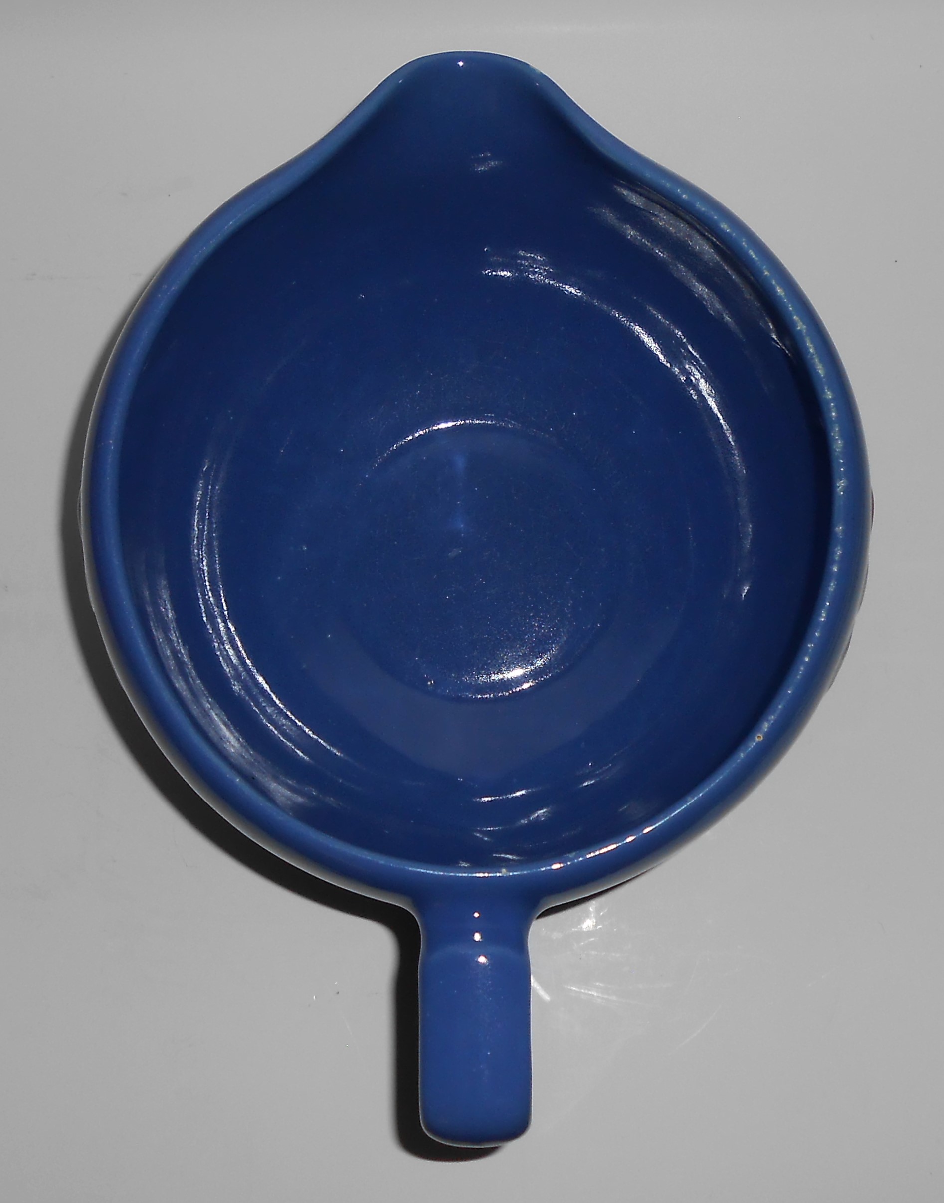 Coors Pottery Rosebud Blue Medium Handled Batter Bowl 3
