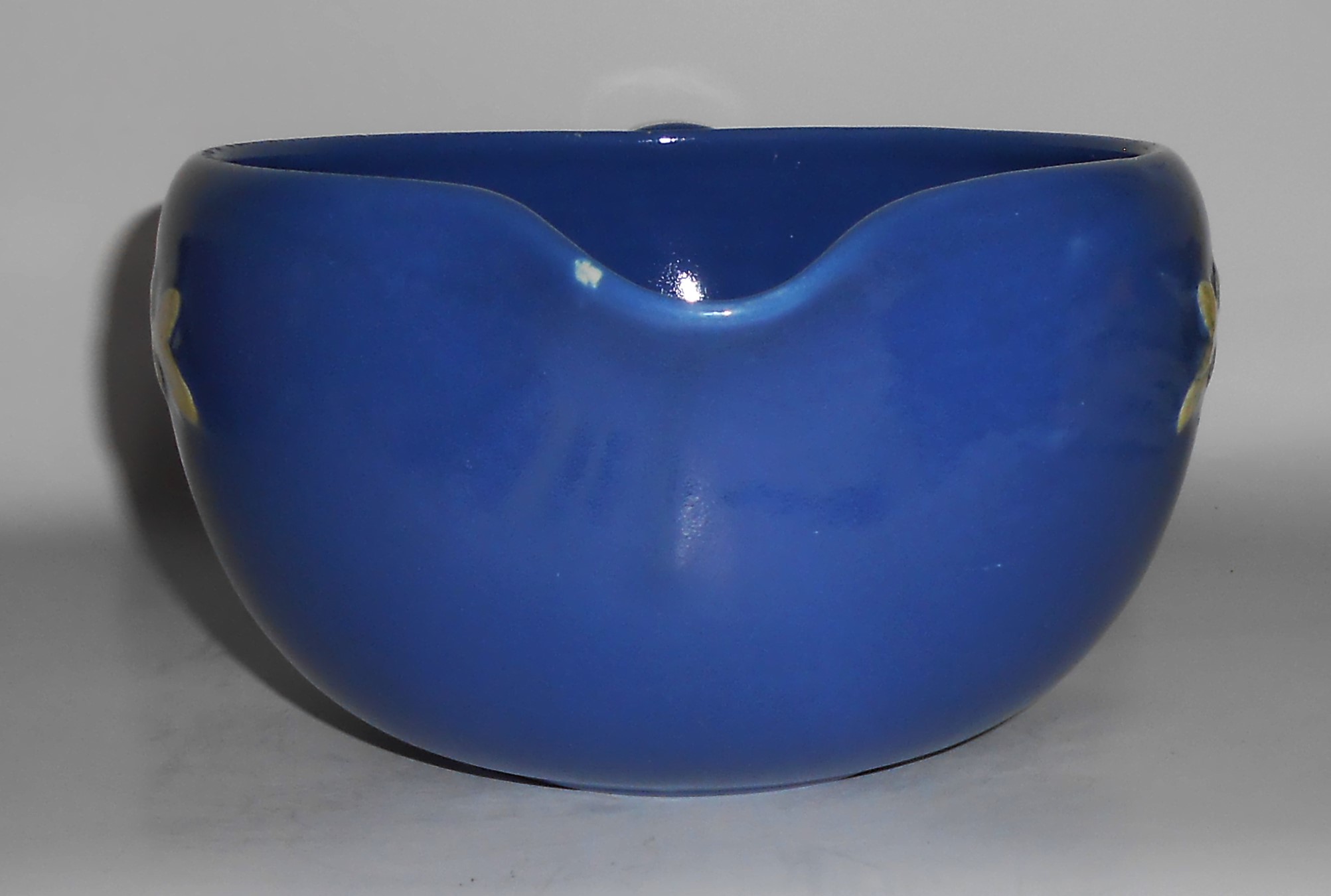 Coors Pottery Rosebud Blue Medium Handled Batter Bowl 3