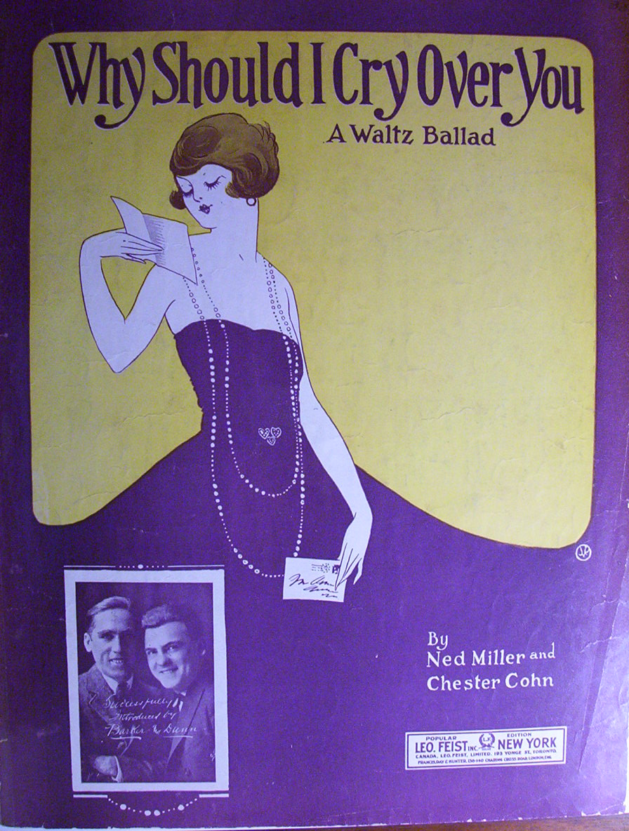 Sheet Music For 1922 Why Should I Cry Over You
