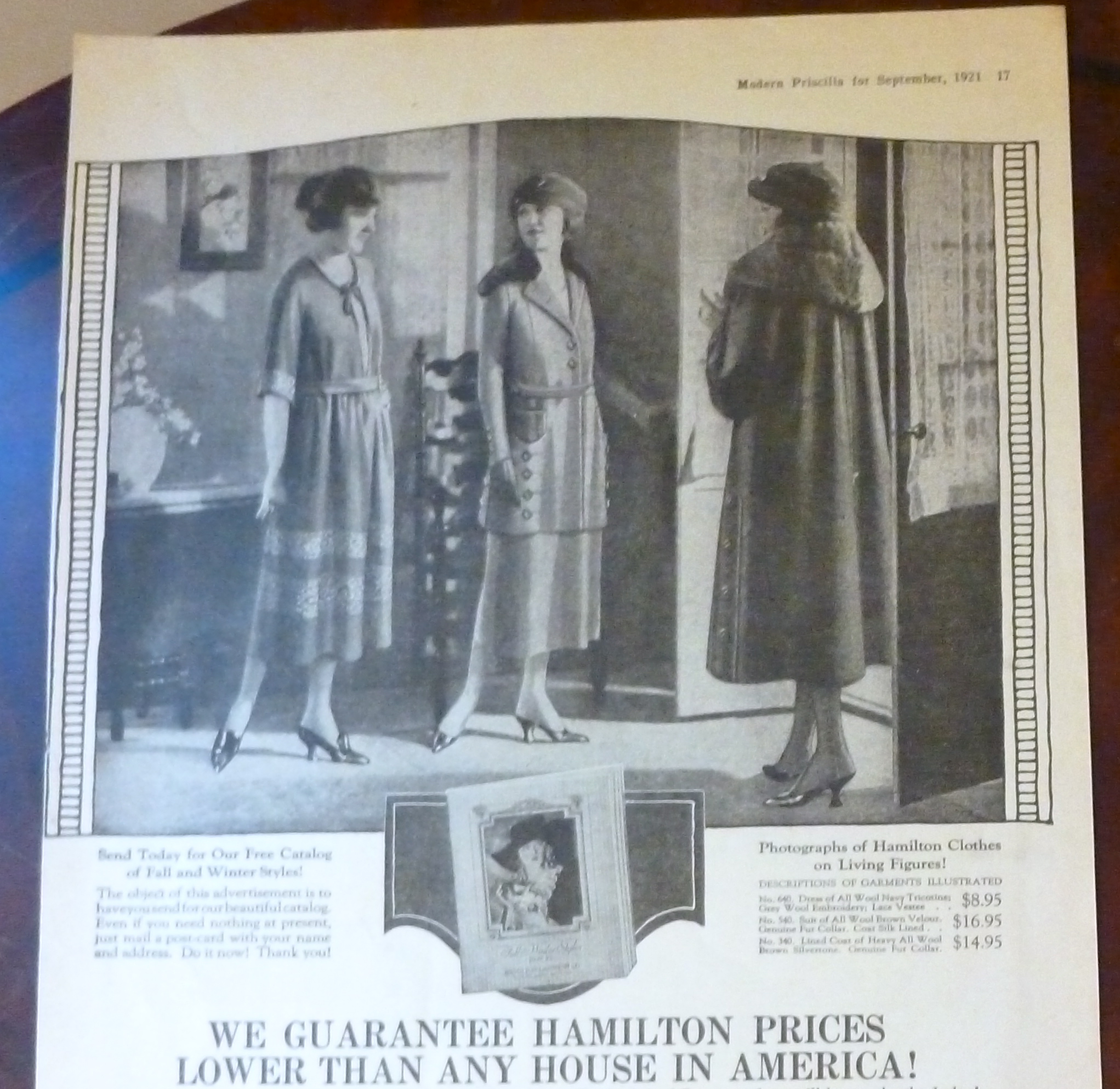 1921 Hamilton Garment Company with Women In Style