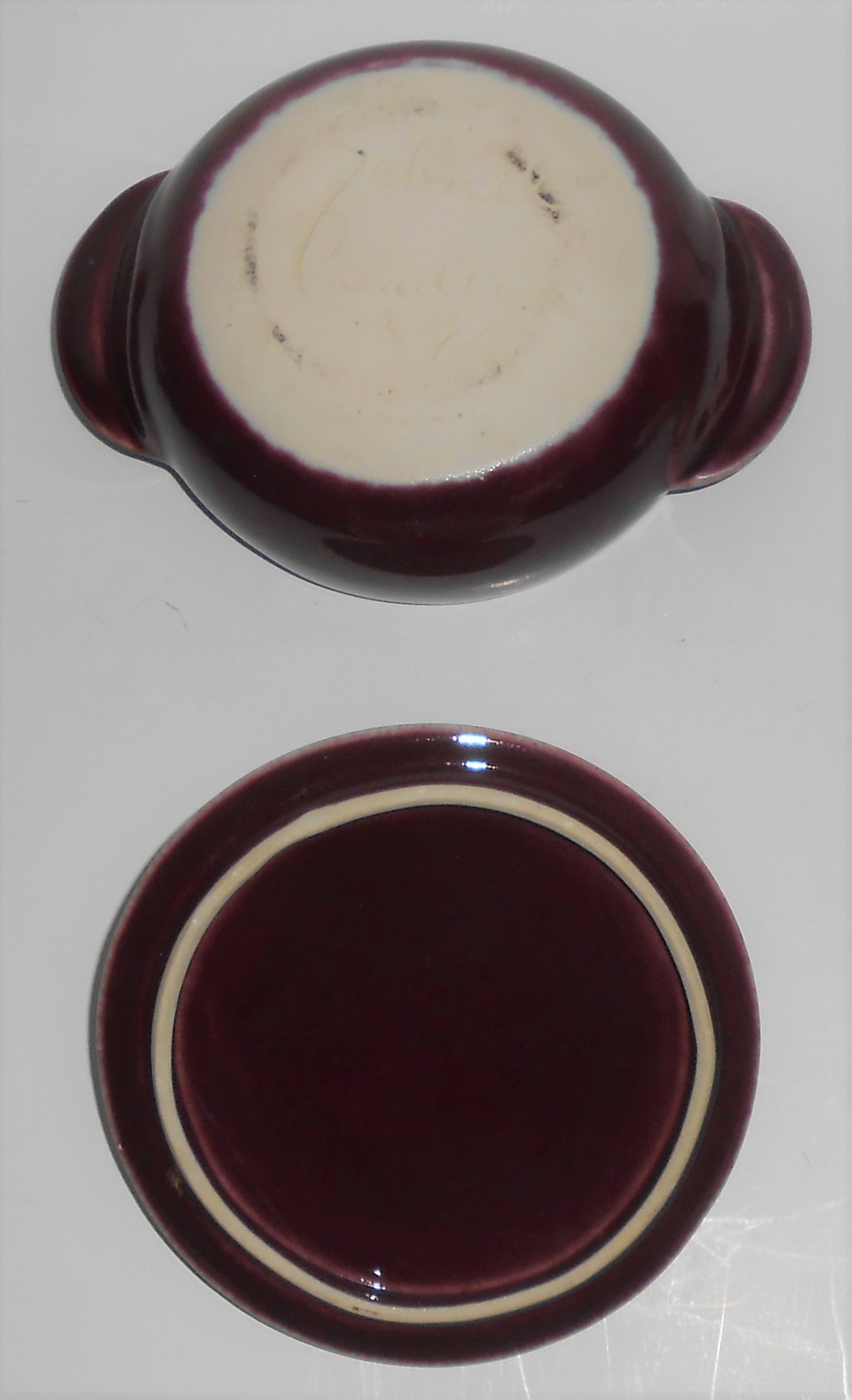 Early Winfield Gabriel China Pottery Purple / Pink Ind