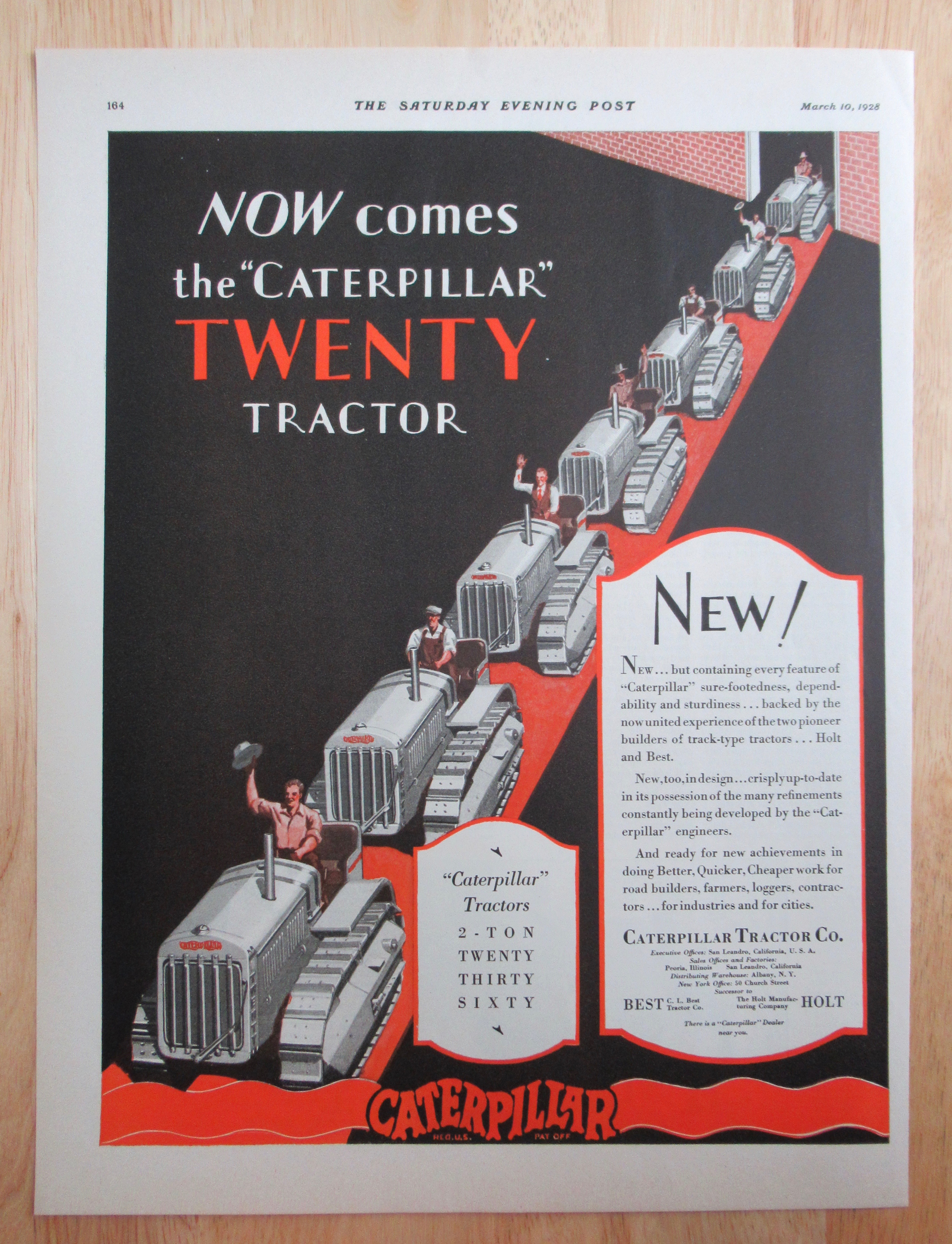 1928 Caterpillar Tractor w Caterpillar Twenty Tractor