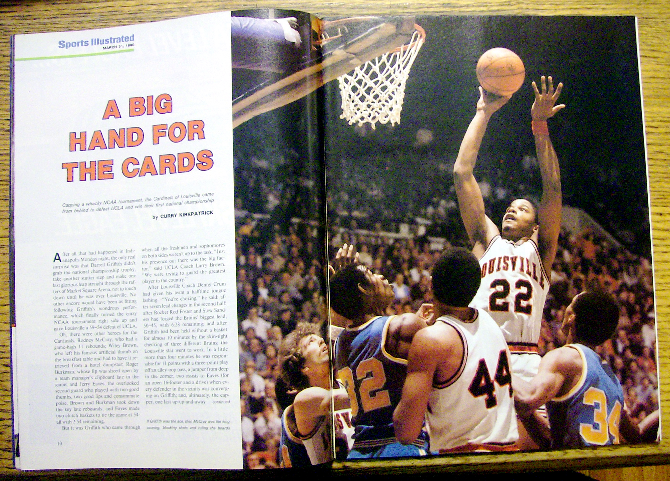 Sports Illustrated Magazine-March 31, 1980-NCAA Title