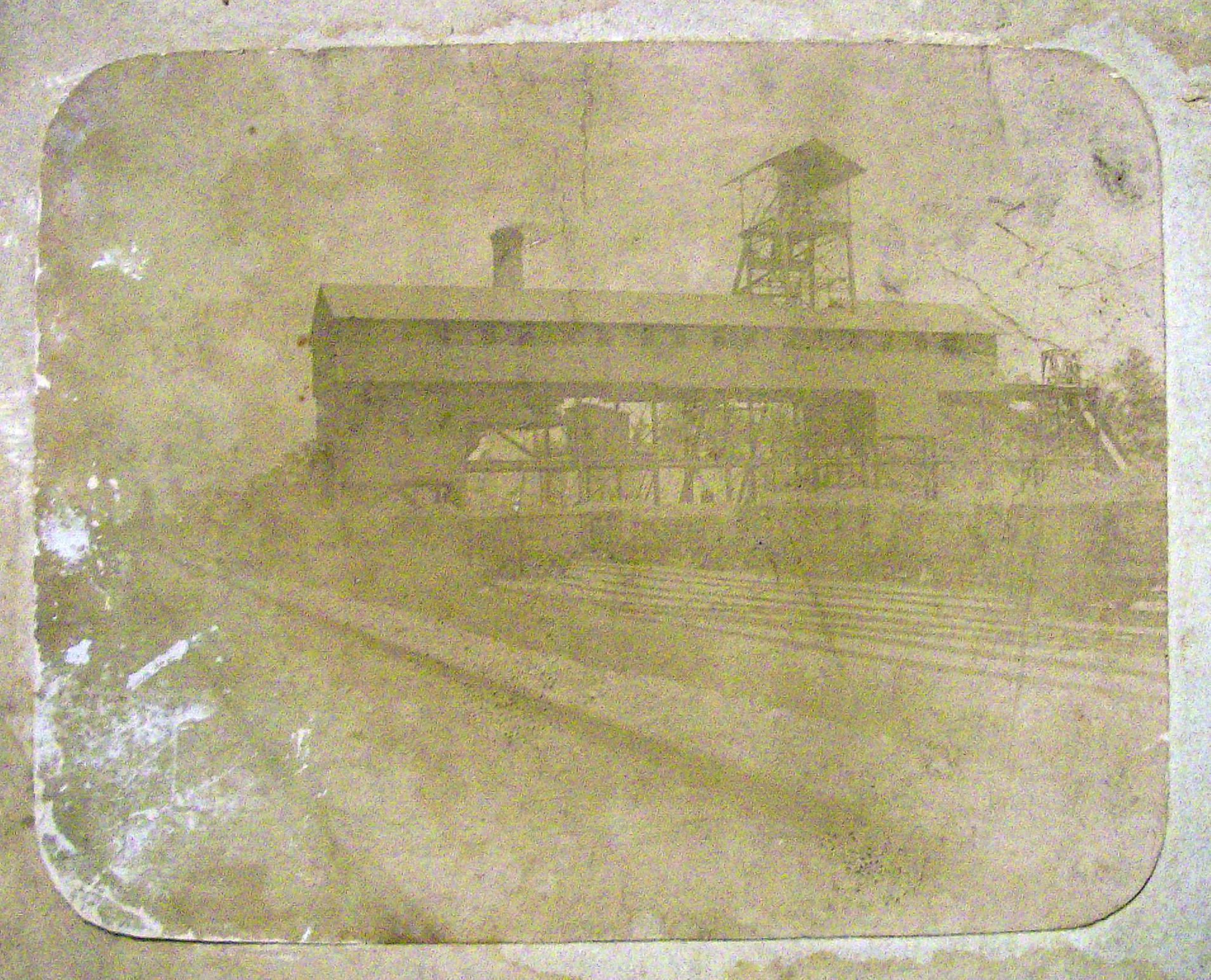 Cabinet Photo of Coal Cars Being Loaded