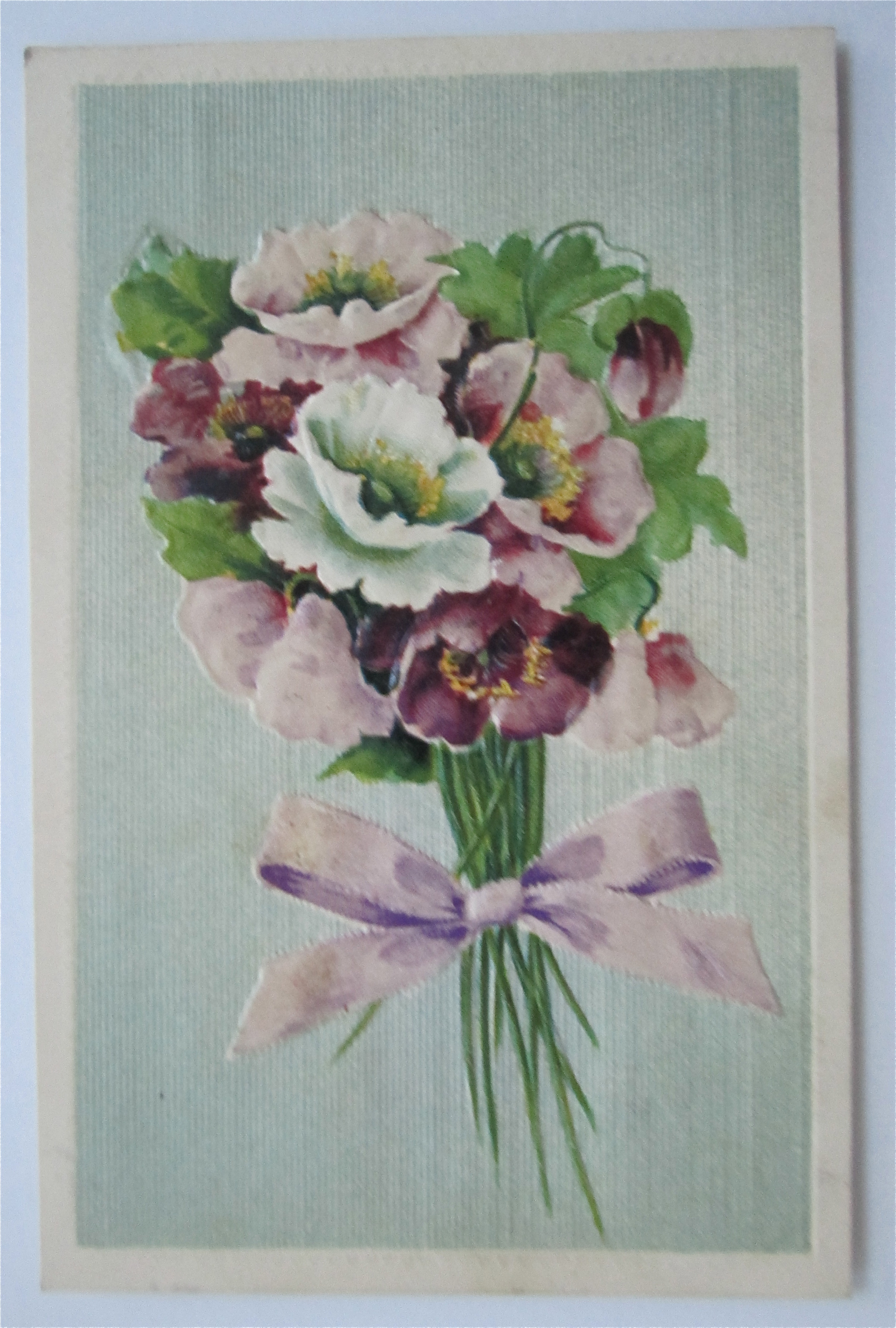Dark & Light Purple Flowers Postcard (Embossed)
