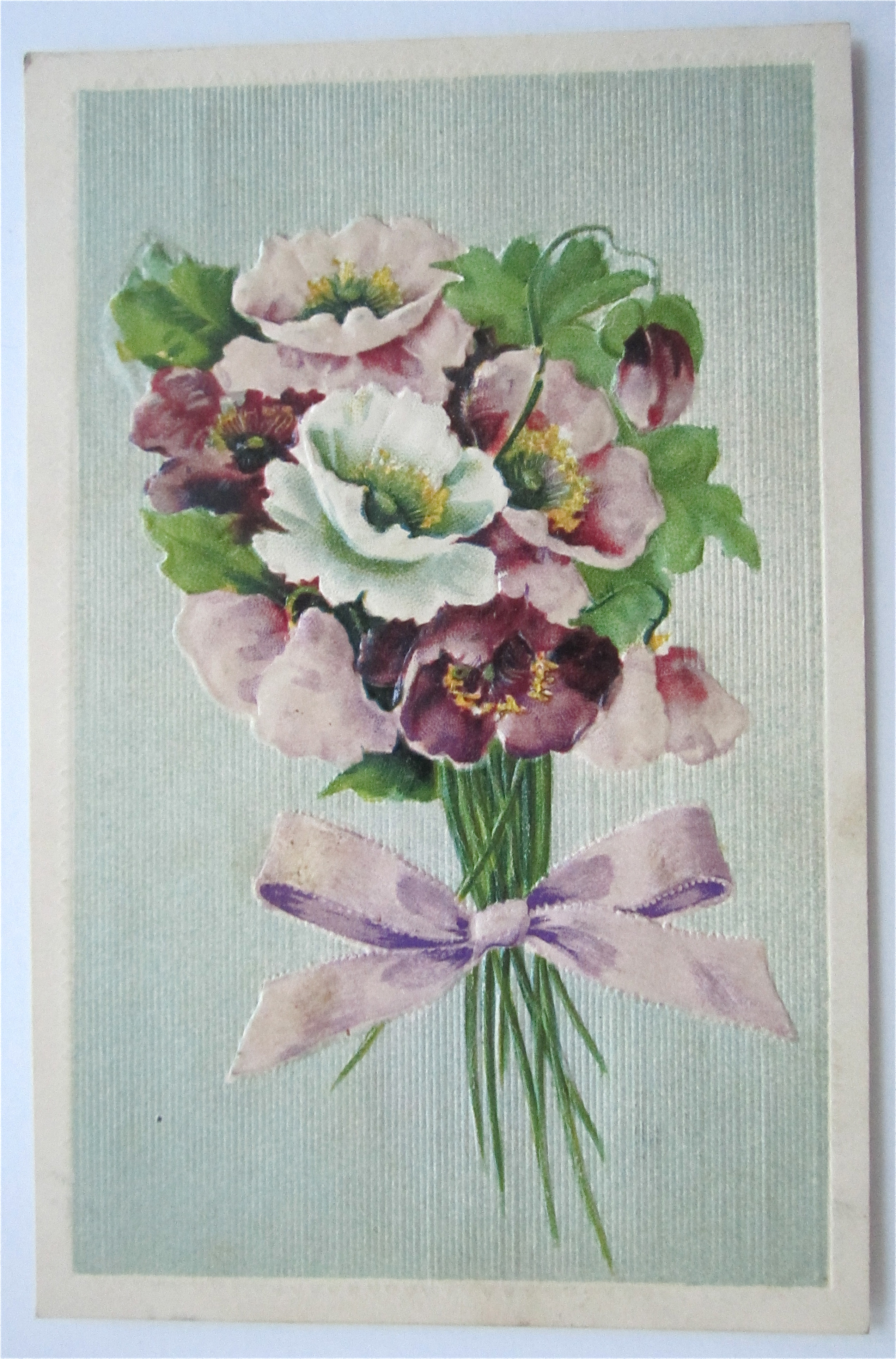 Dark & Light Purple Flowers Postcard (Embossed)