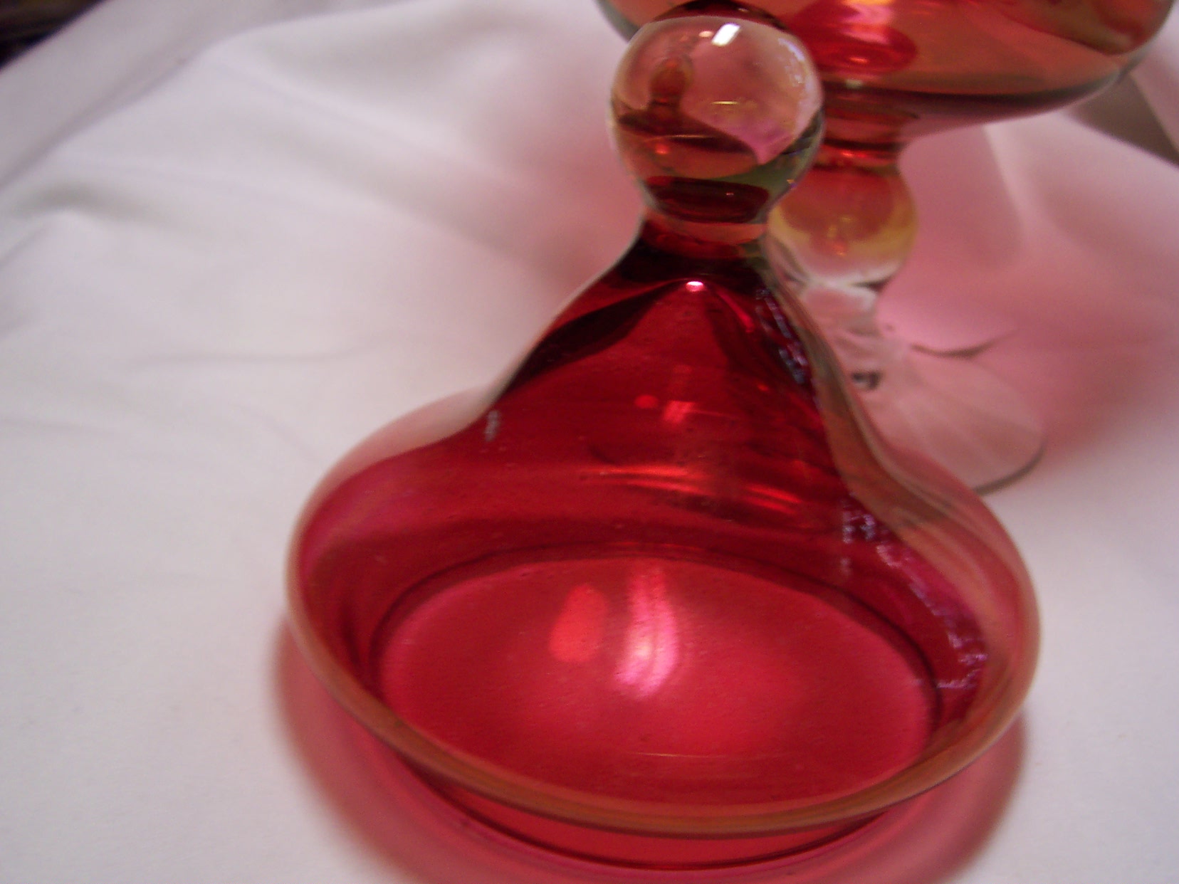 Cranberry Glass 40th Anniversary Dish