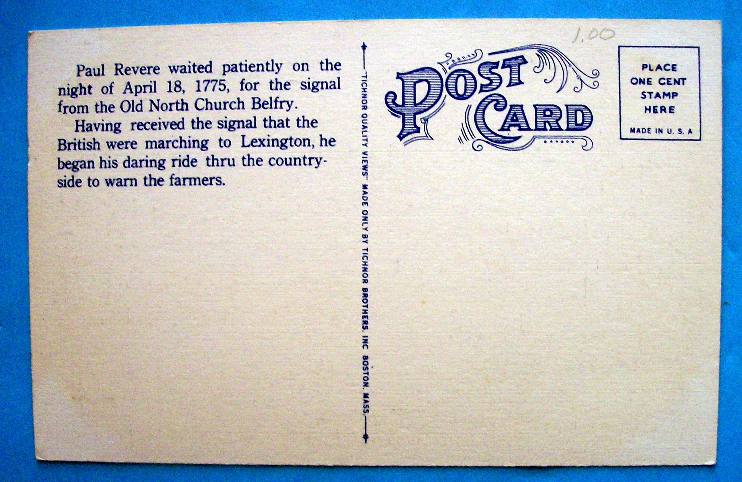 Paul Revere Postcard