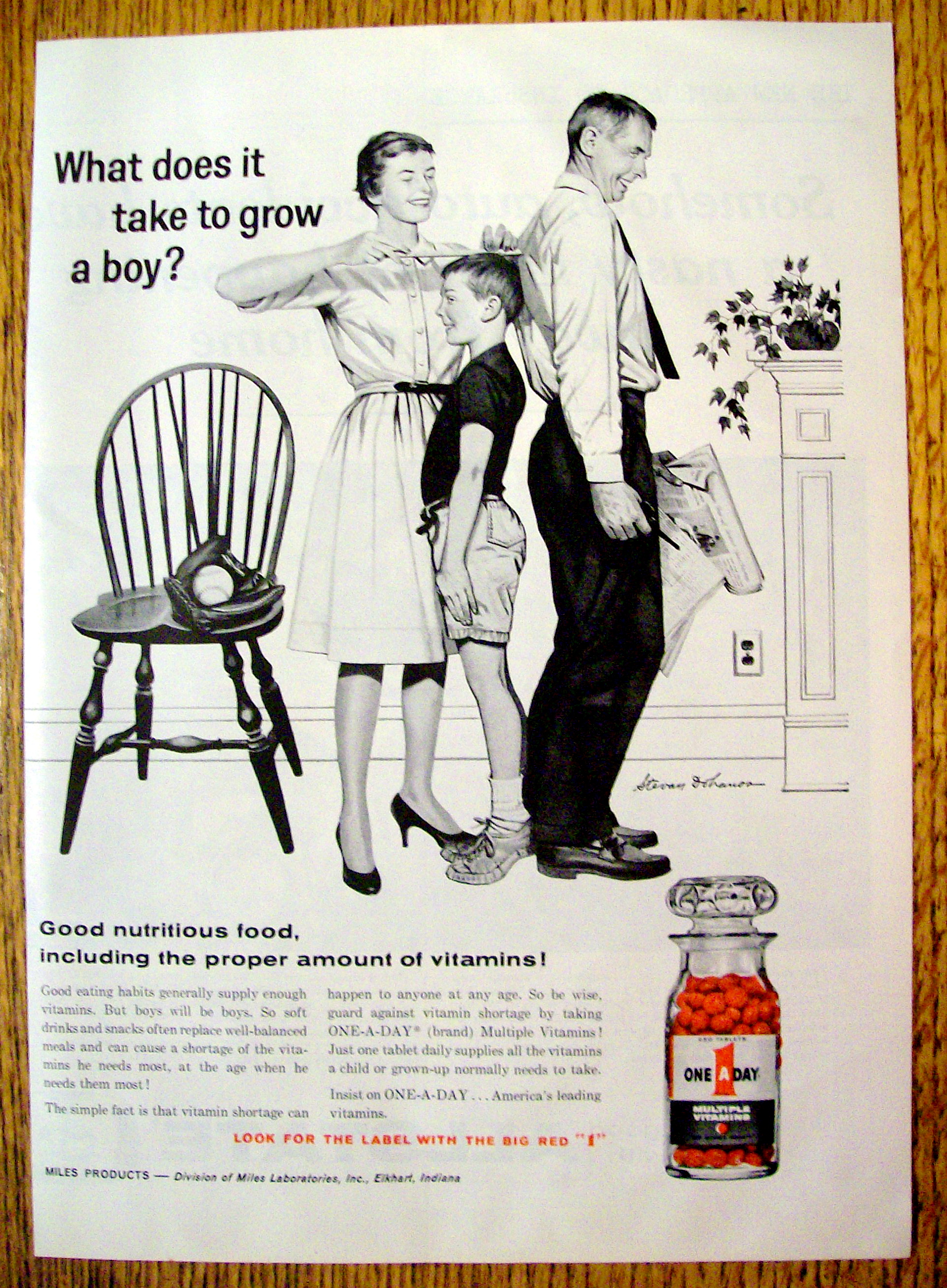 Vintage Ad: 1961 One A Day Vitamins By Stevan Dohanos