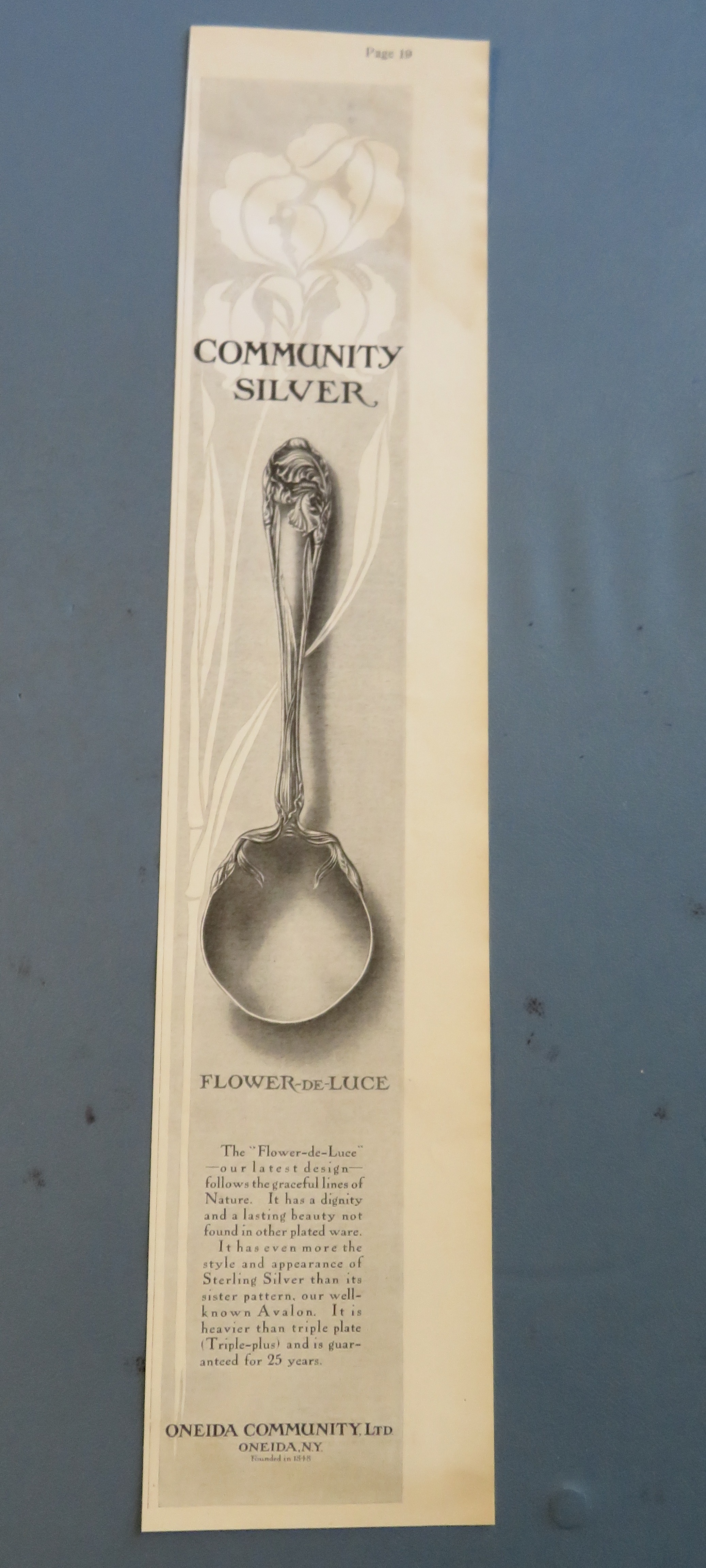 1905 Community Silver with A Flower De Luce Spoon