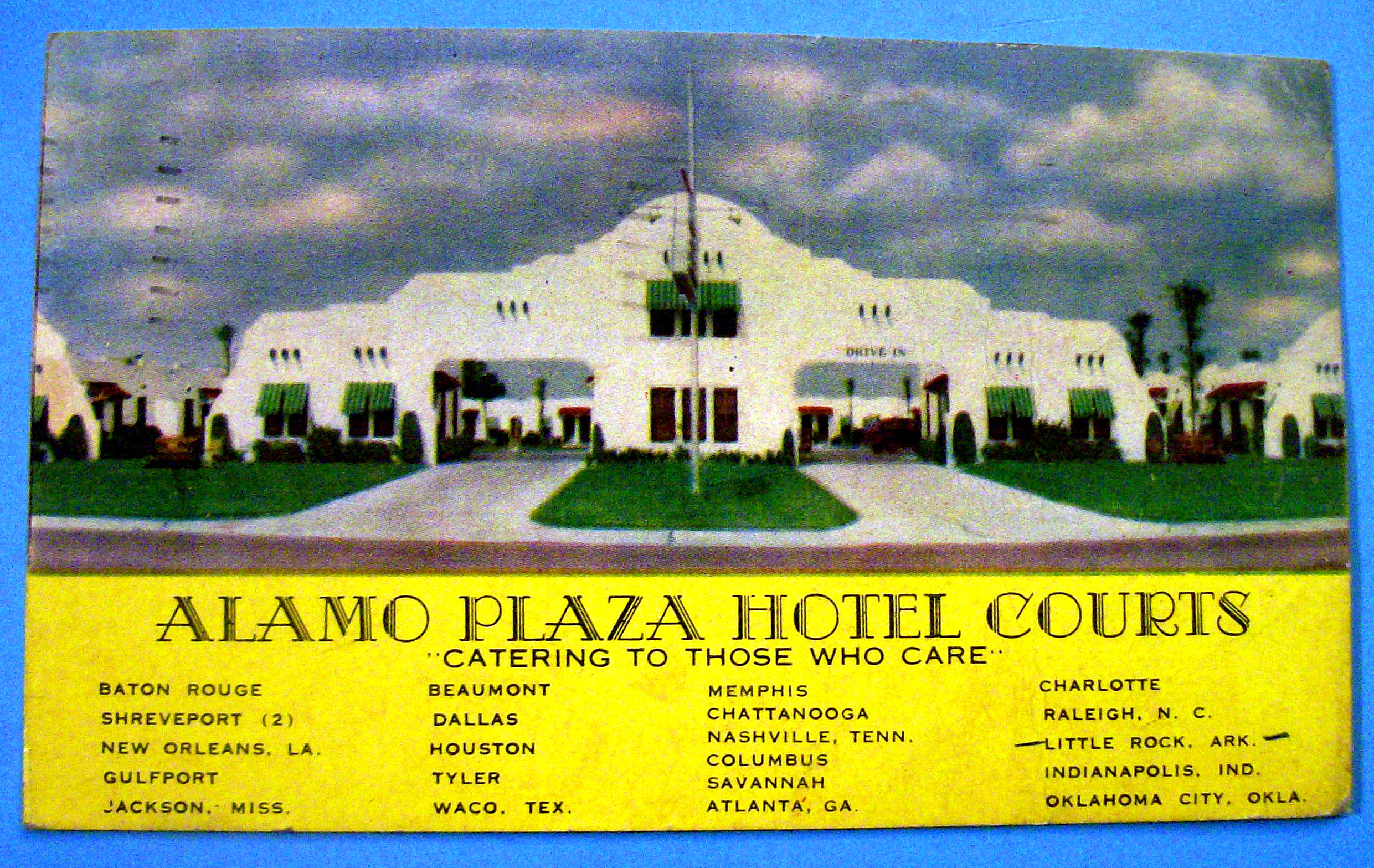 Alamo Plaza Hotel Courts Postcard