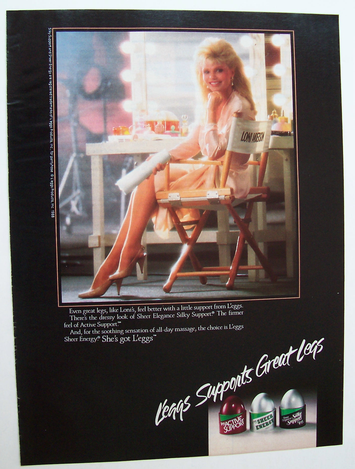 1988  Legg's  Pantyhose  with  Loni  Anderson