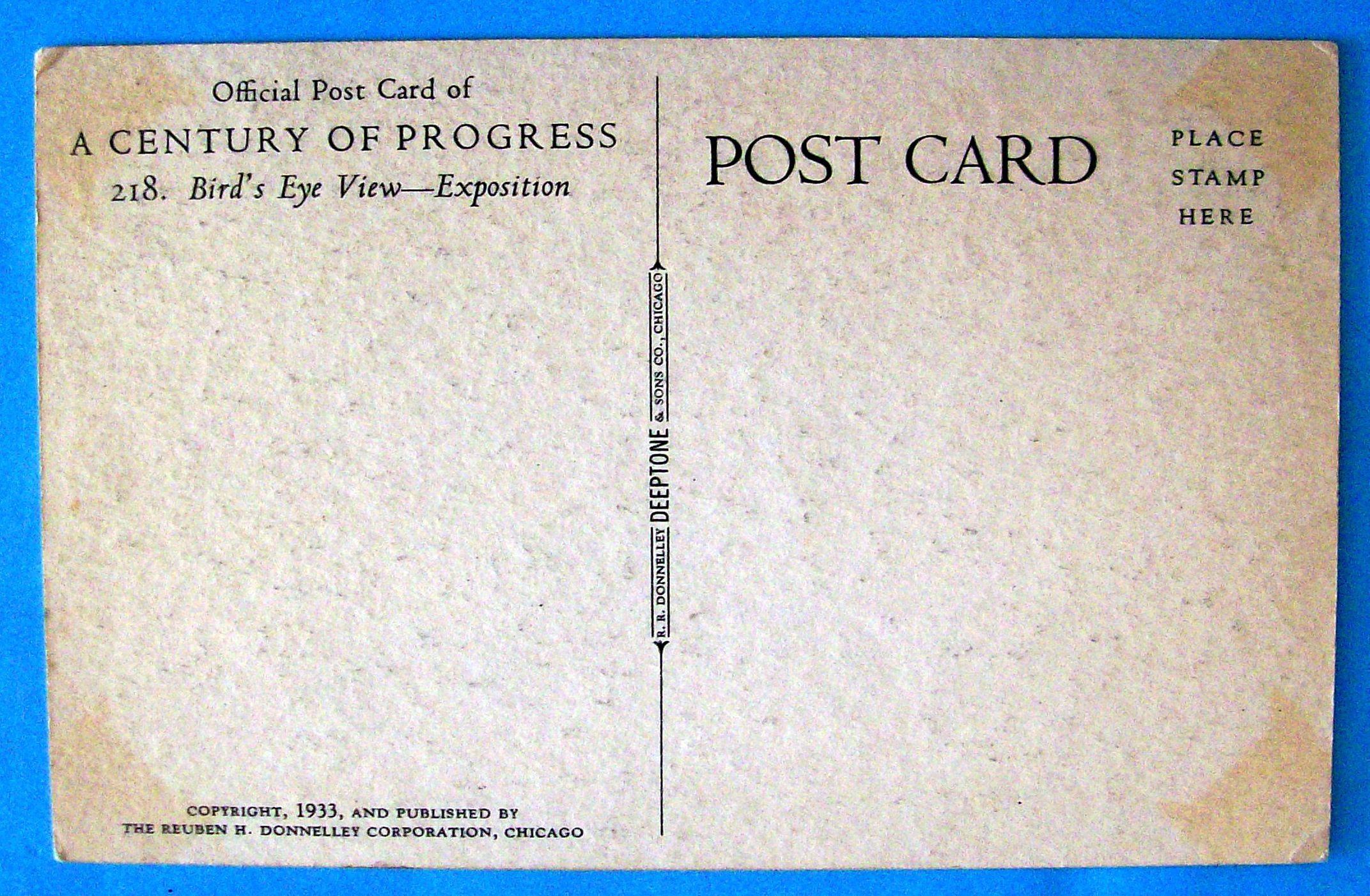 1933 Century Of Progress, Bird's Eye View-Exposition