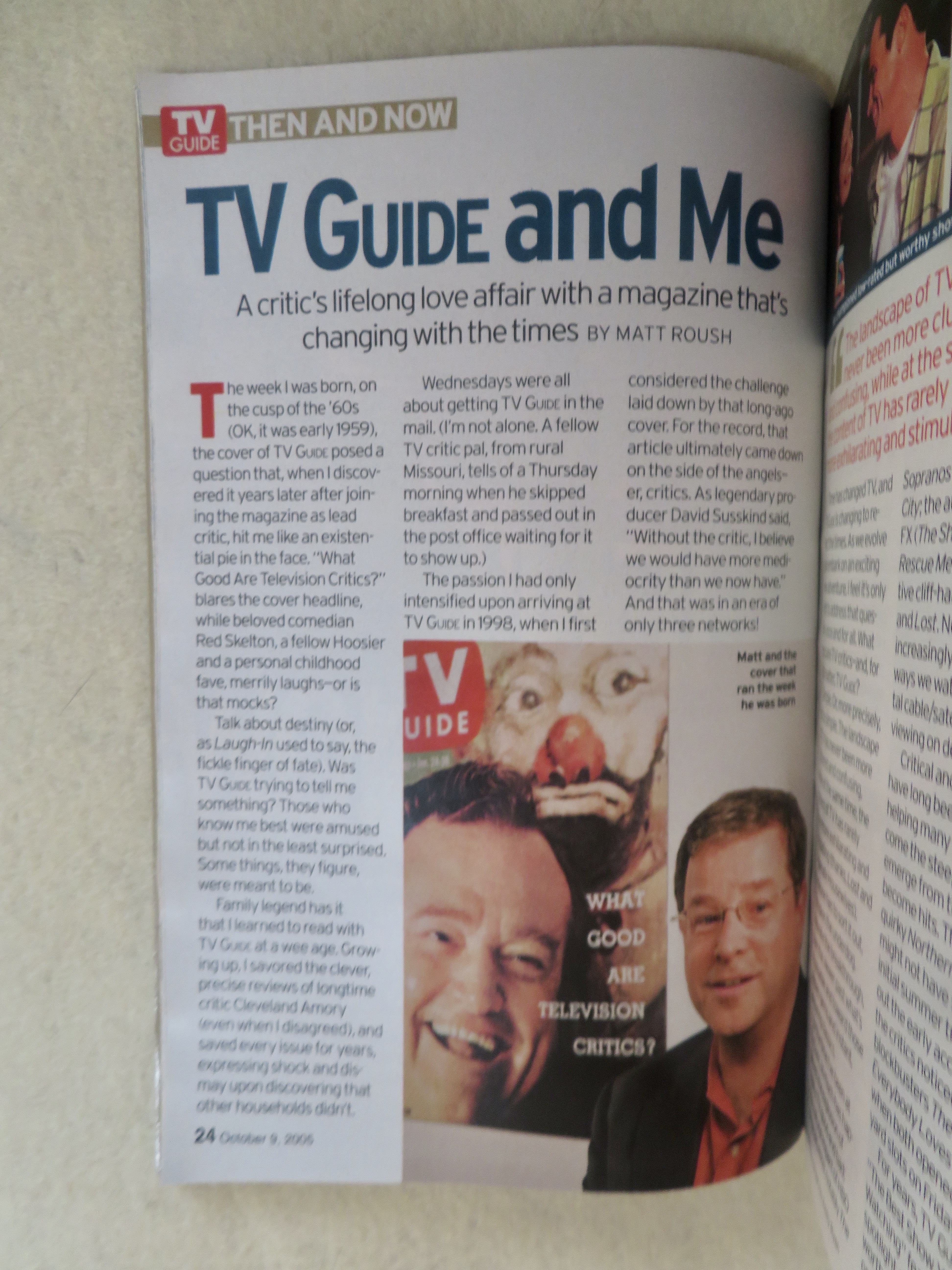 TV Guide October 9 - 16, 2005 Late Night's Cover