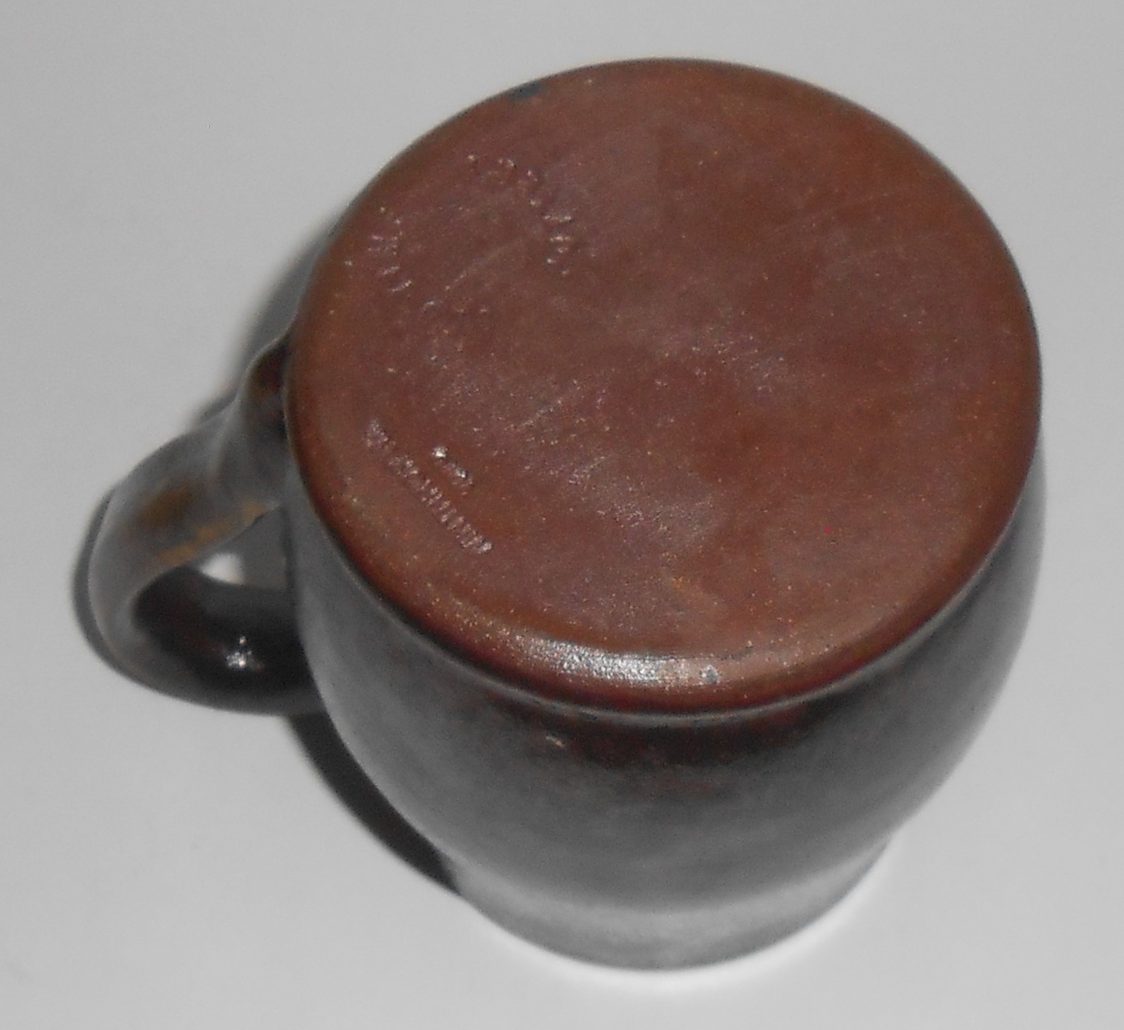 Old Time Pottery Studio Wheel Thrown Black Glaze Mug