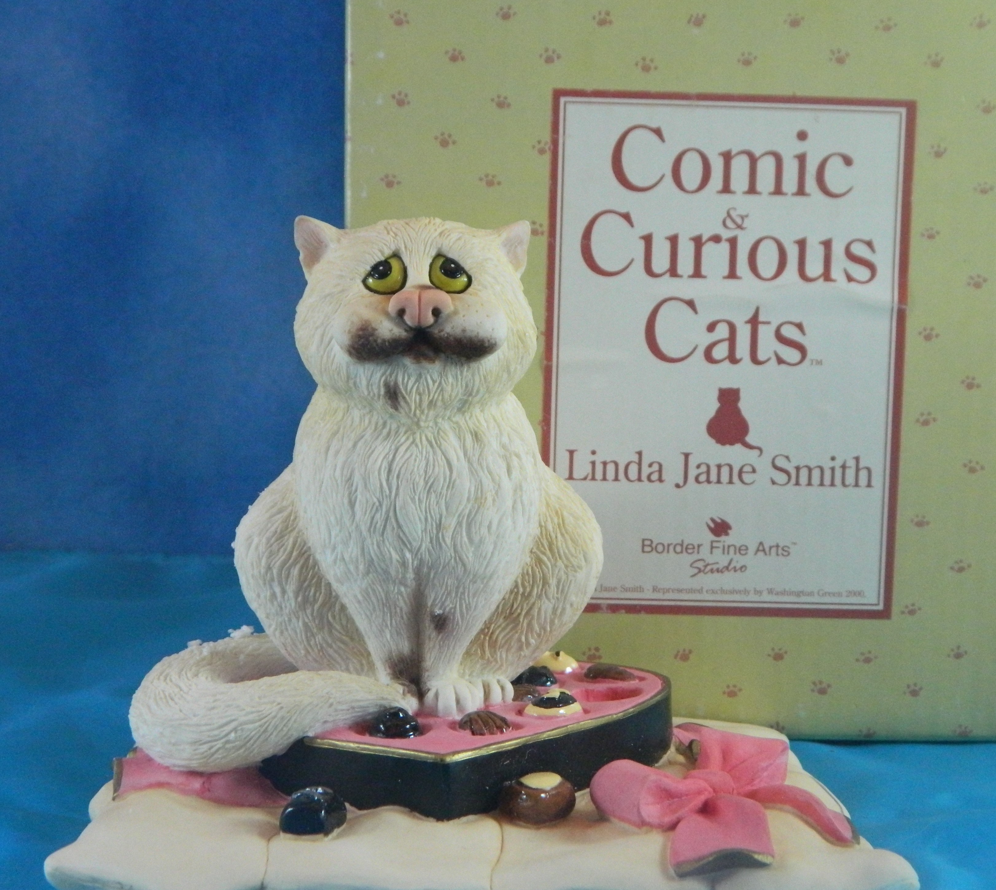 Border Fine Arts Chocoholic Cat on Box of Chocolates