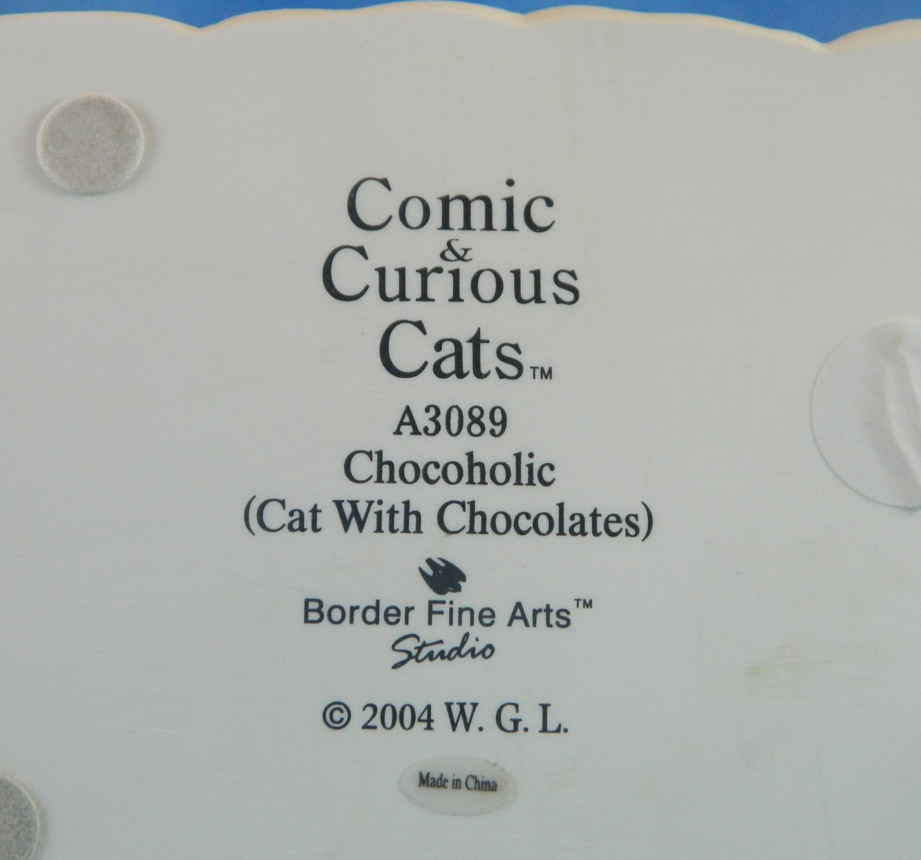 Border Fine Arts Chocoholic Cat on Box of Chocolates