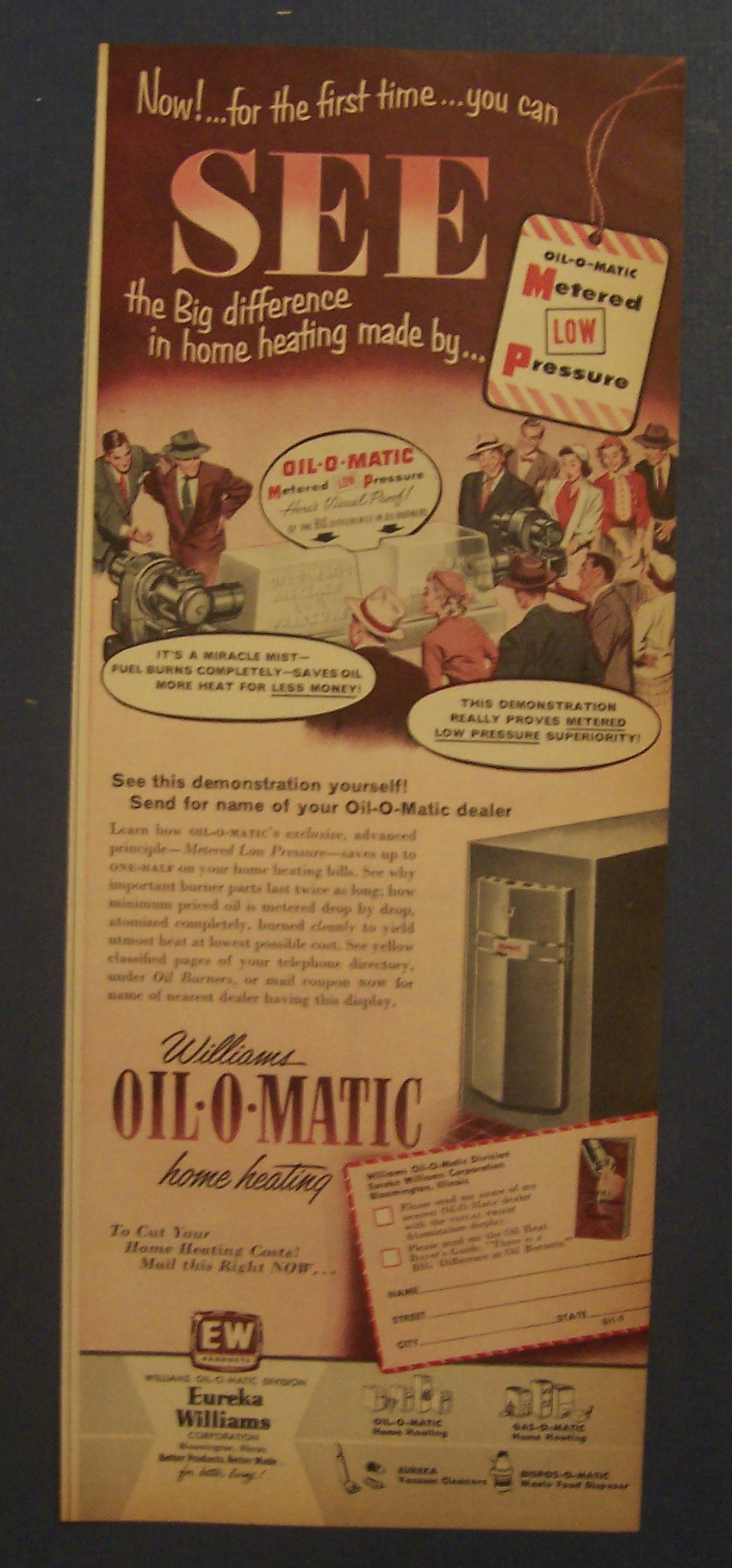 1952  Williams  Oil - O - Matic  Home  Heating