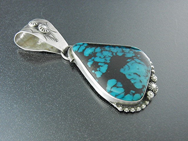 Rocki Gorman Gary G Sterling Silver Turquoise Pendant