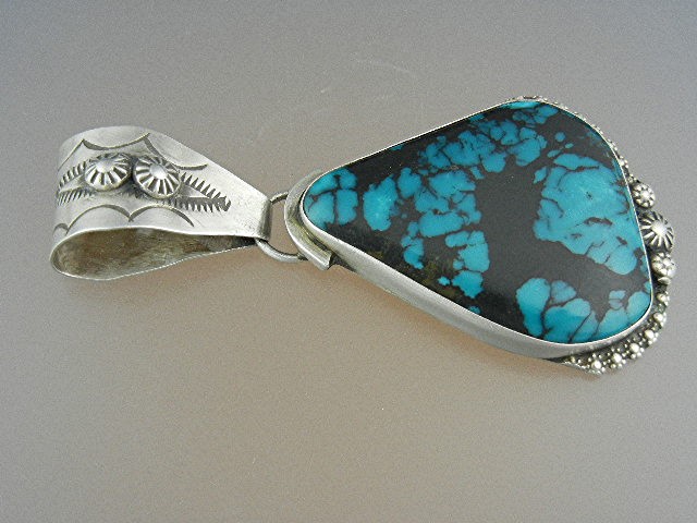 Rocki Gorman Gary G Sterling Silver Turquoise Pendant