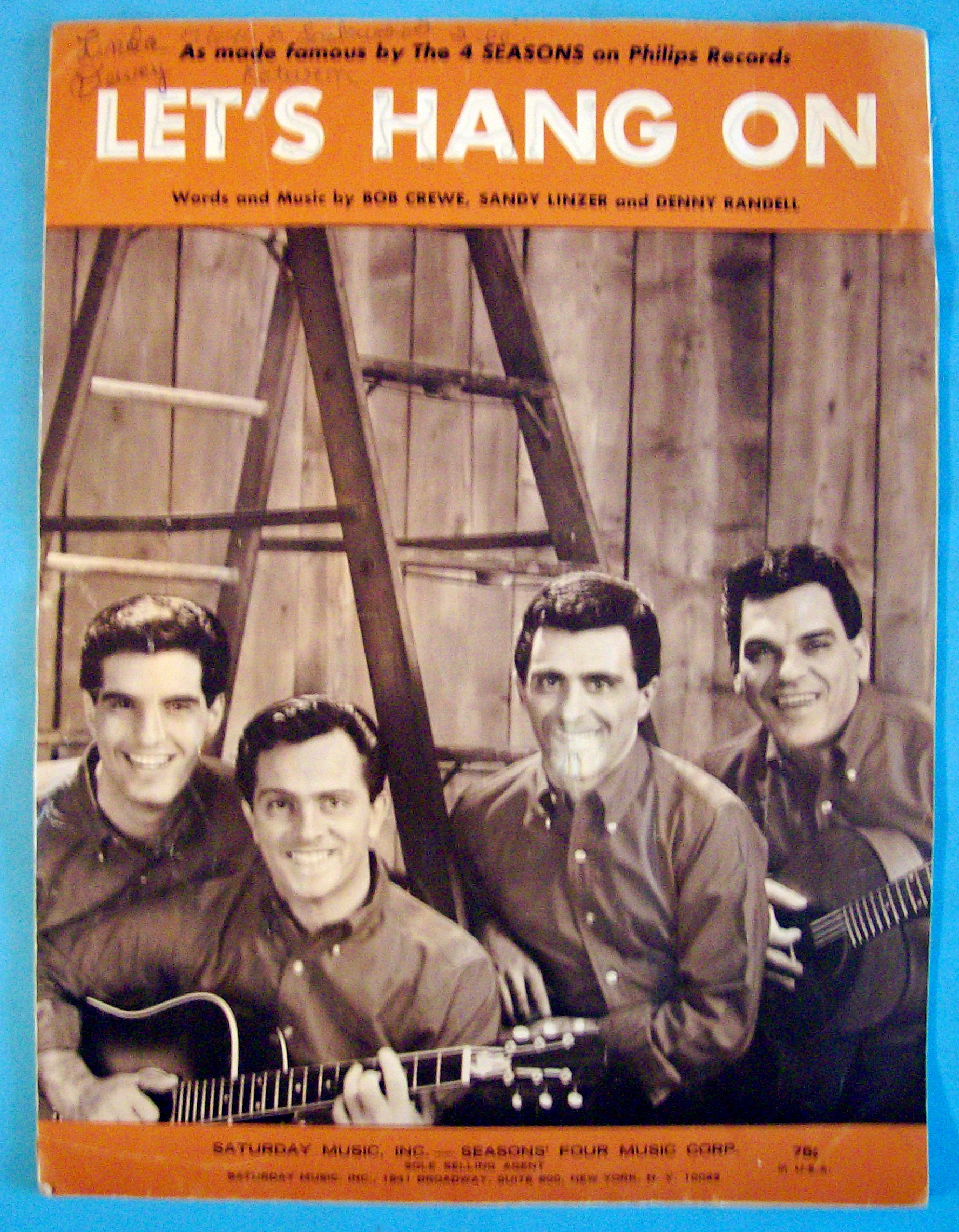 Sheet Music For 1965 Let's Hang On