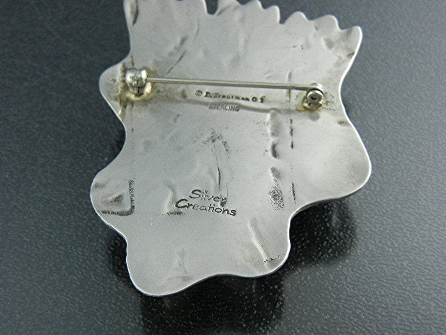 David Troutman Coral Lapis Sterling Silver Mother Pearl