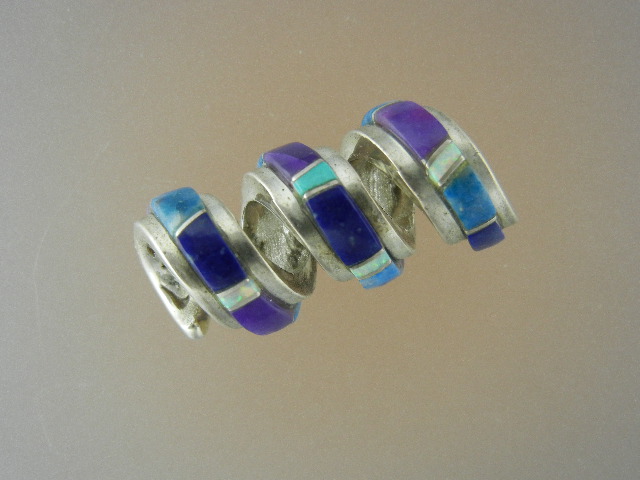 Navajo Sterling Silver Inlays Pendant