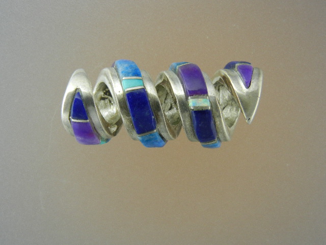Navajo Sterling Silver Inlays Pendant