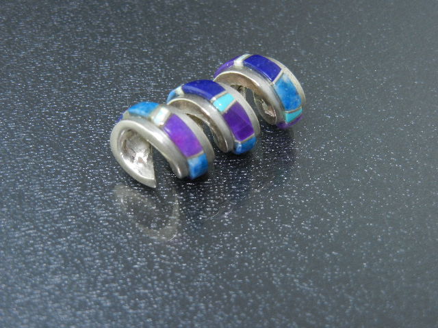Navajo Sterling Silver Inlays Pendant