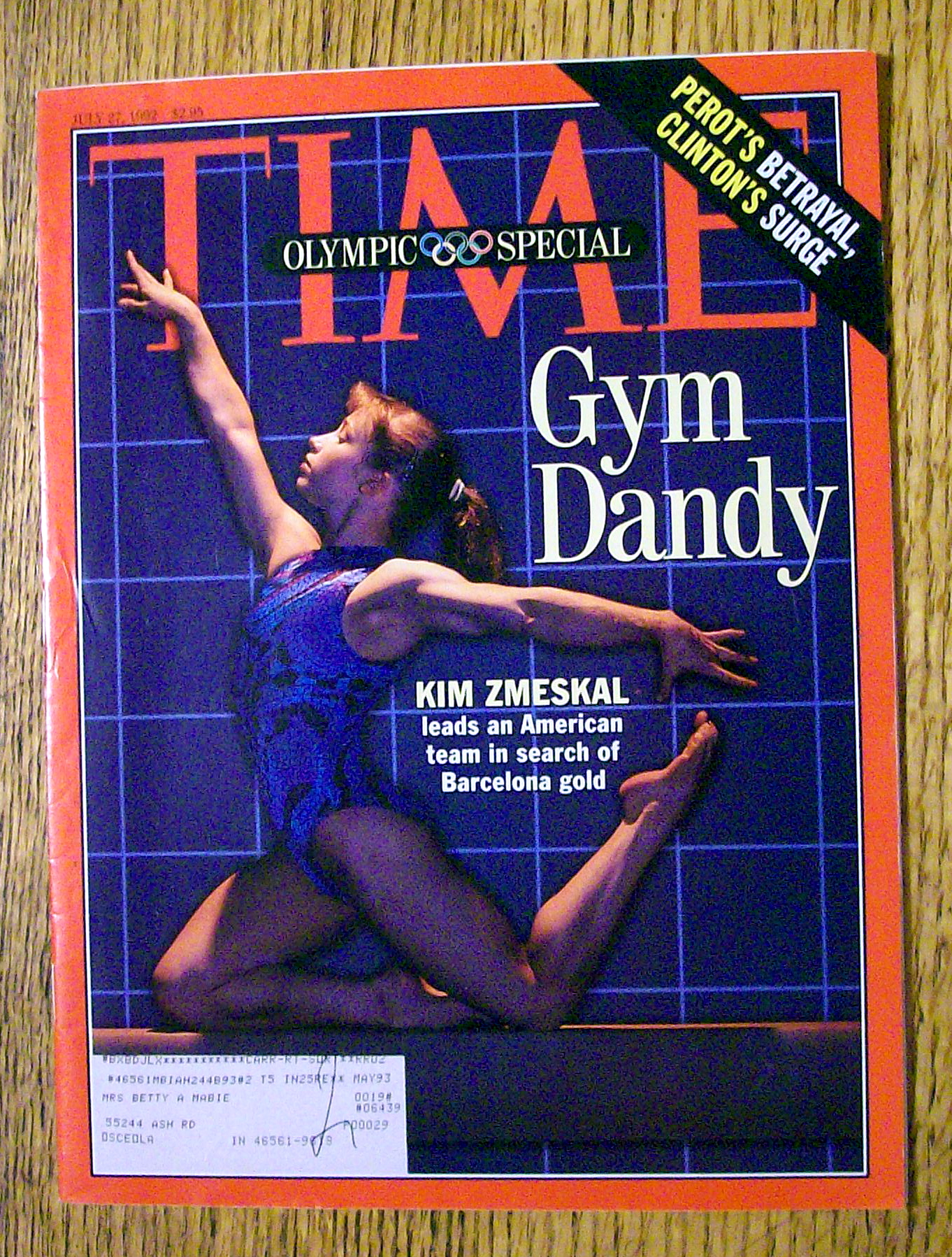 Time Magazine-July 27, 1992-Kim Zmeskal