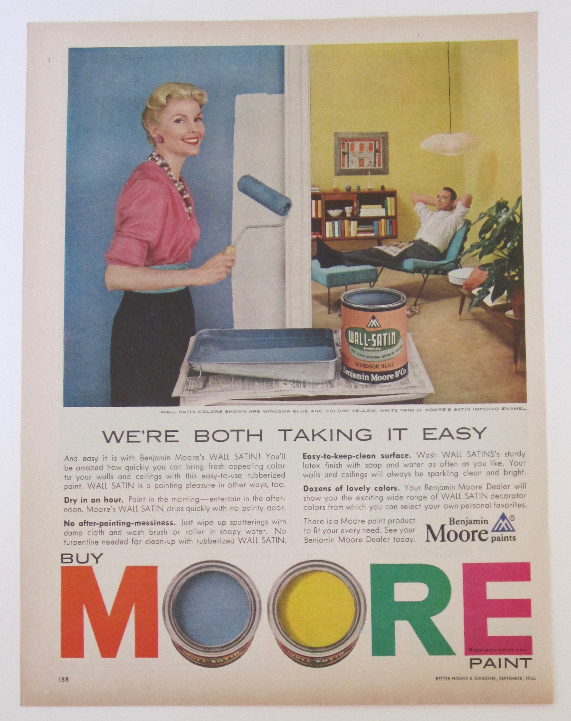1955 Benjamin Moore Paints with Woman Painting