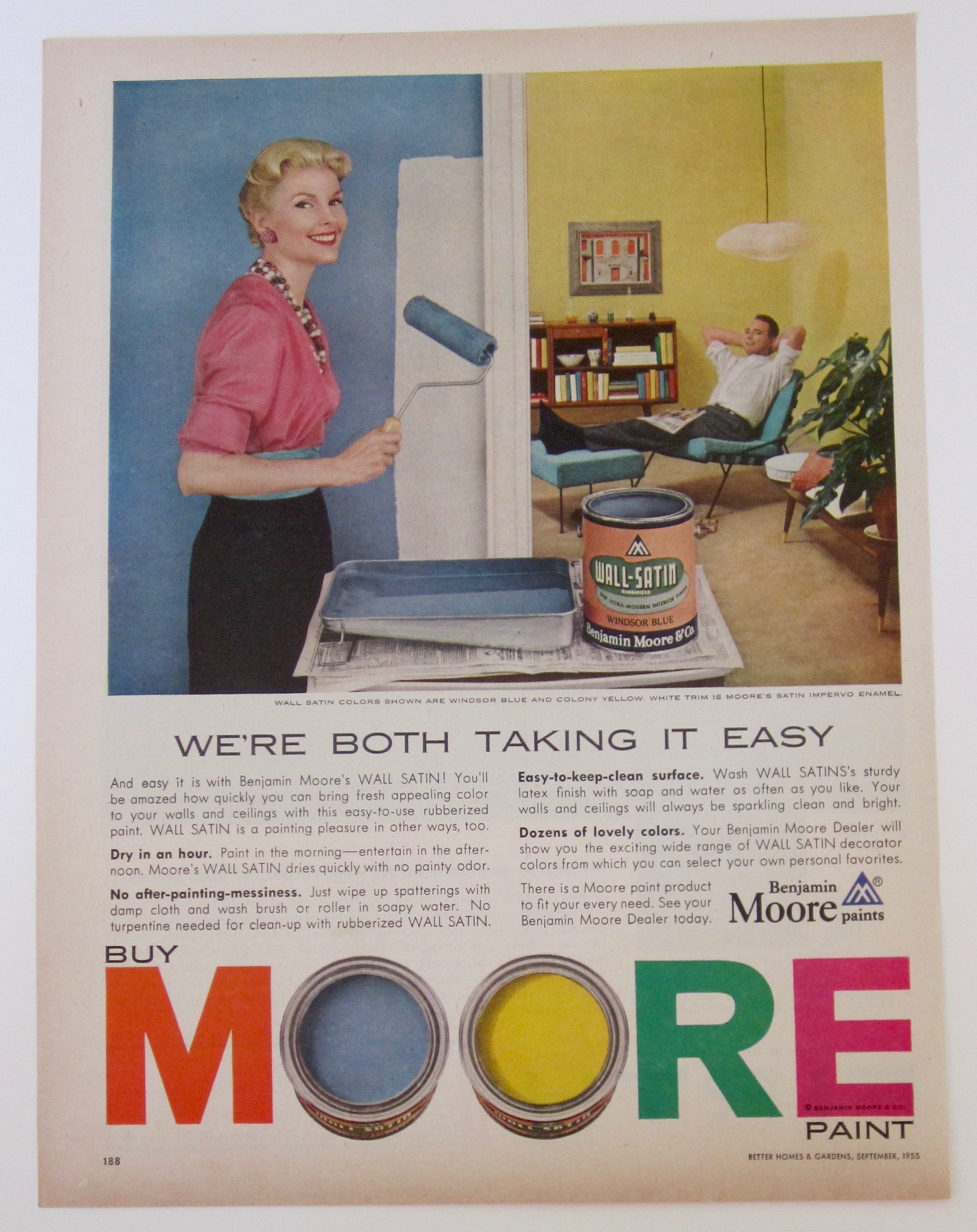 1955 Benjamin Moore Paints with Woman Painting