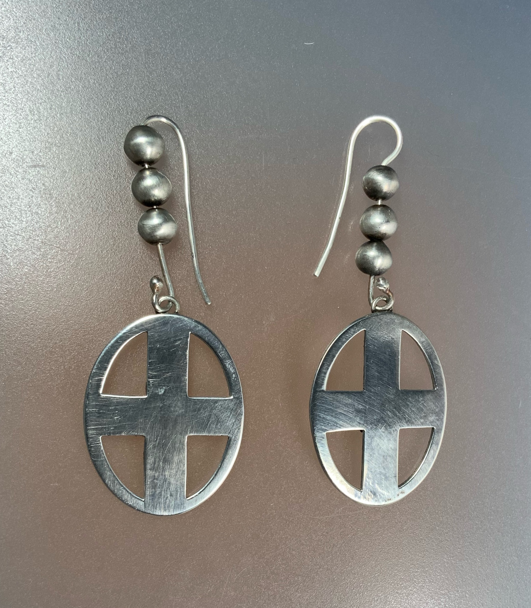 Dennis Hogan Santa Fe Sterling Silver Medicine Wheel Ea