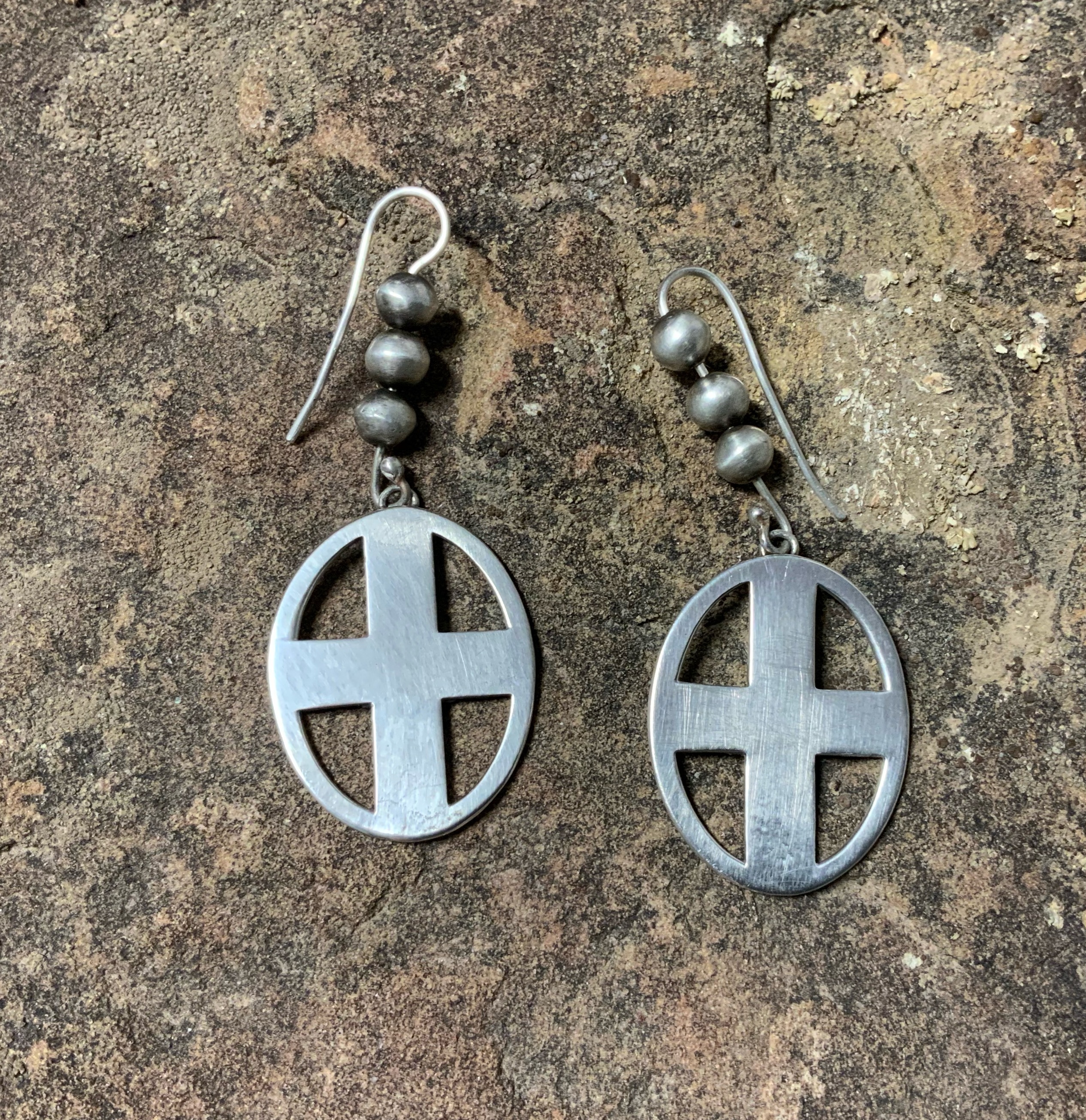 Dennis Hogan Santa Fe Sterling Silver Medicine Wheel Ea