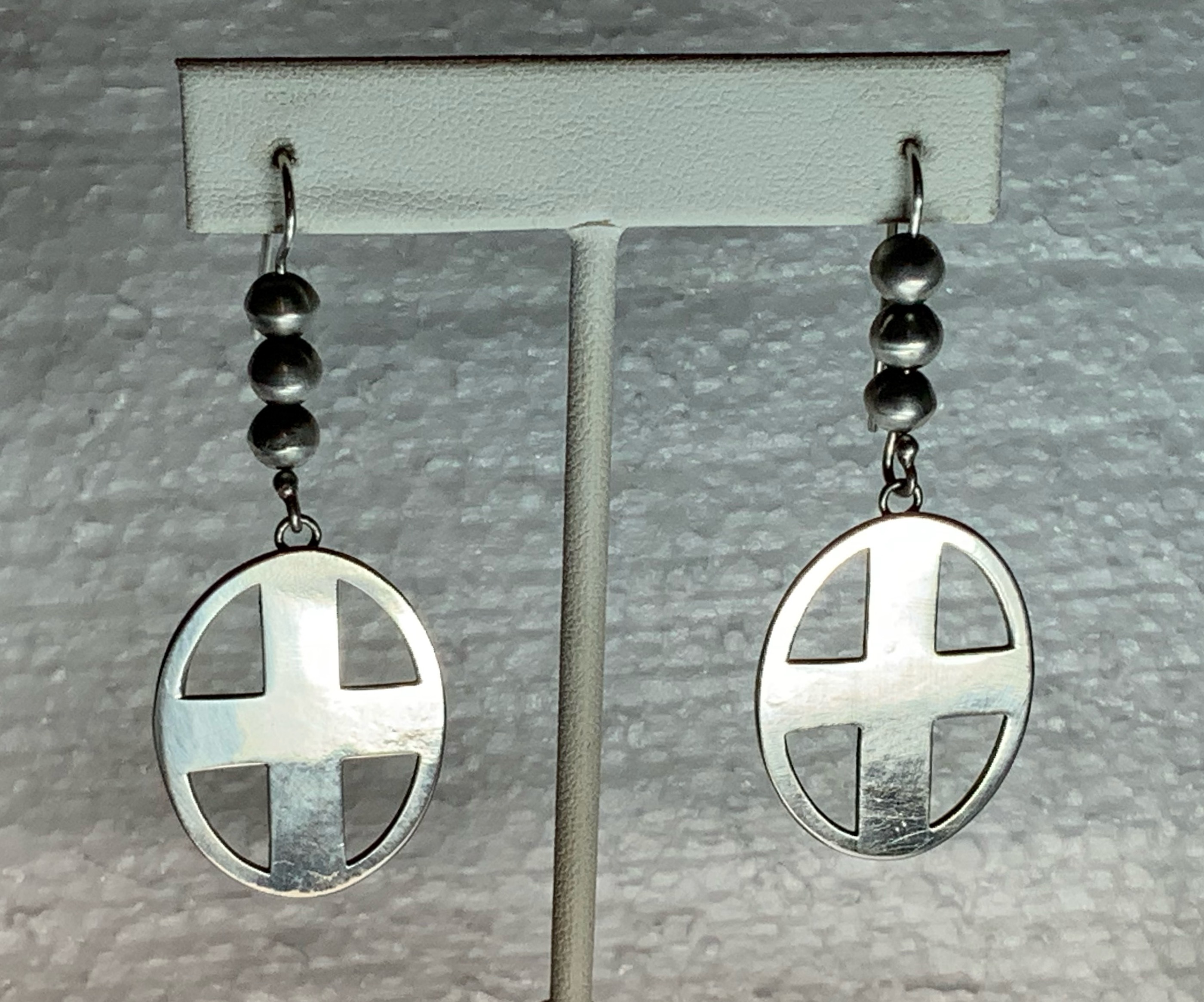 Dennis Hogan Santa Fe Sterling Silver Medicine Wheel Ea
