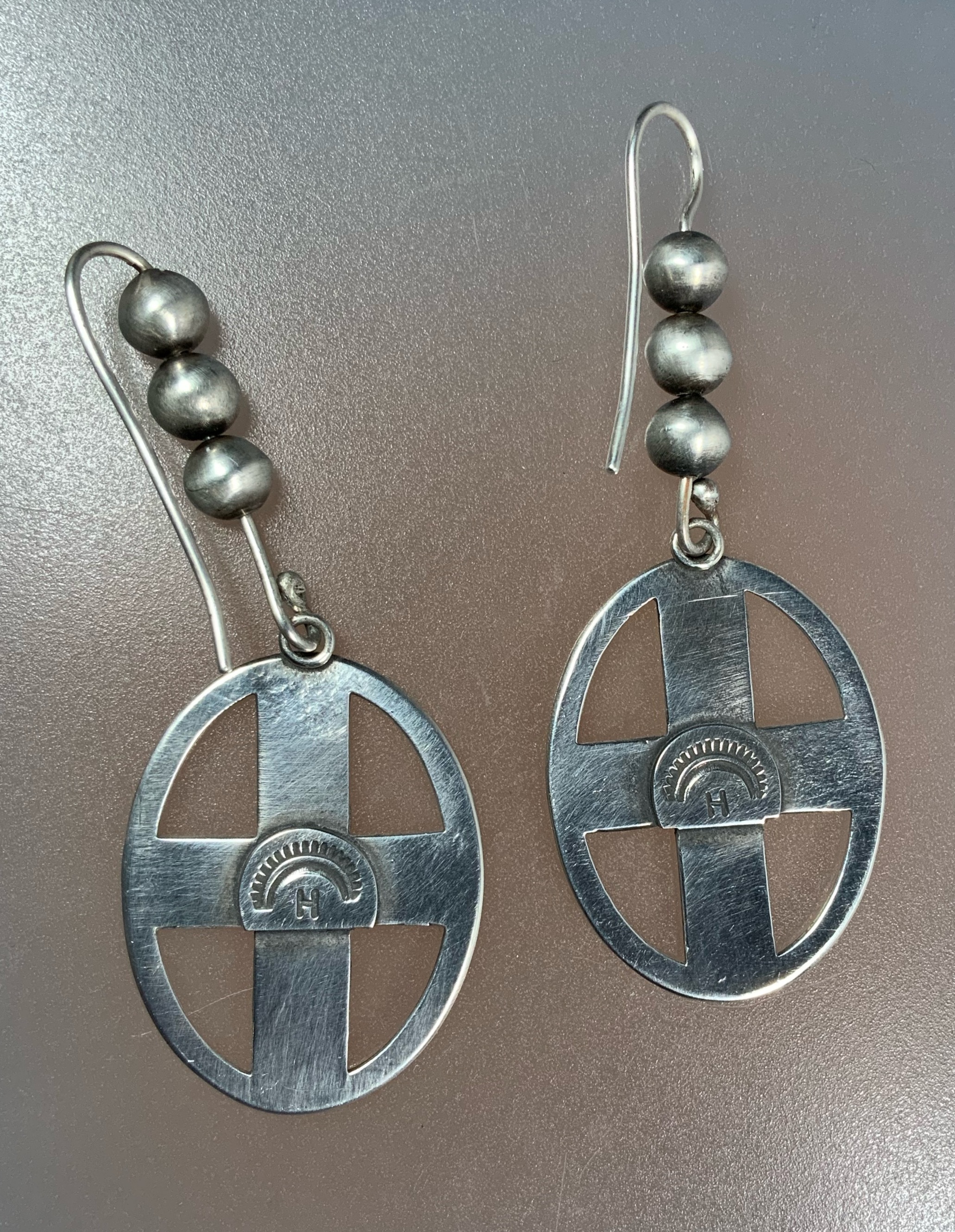 Dennis Hogan Santa Fe Sterling Silver Medicine Wheel Ea