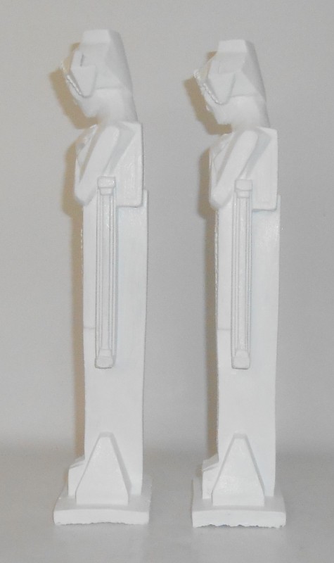 Frank Lloyd Wright Midway Gardens Pair Sprite CONCRETE Statues WHITE