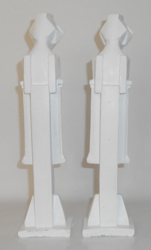 Frank Lloyd Wright Midway Gardens Pair Sprite CONCRETE Statues WHITE
