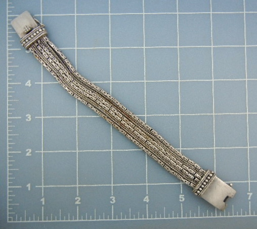 Silpada Sterling Silver 6 Strand Bracelet Push Clasp