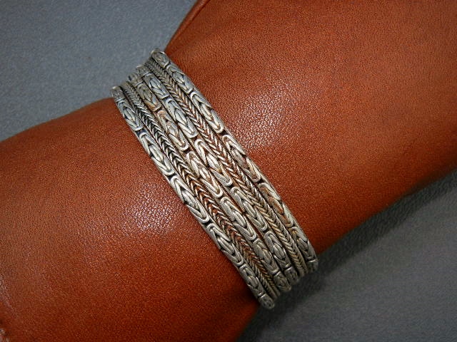 Silpada Sterling Silver 6 Strand Bracelet Push Clasp