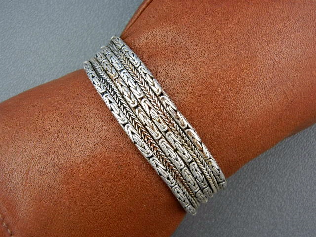 Silpada Sterling Silver 6 Strand Bracelet Push Clasp