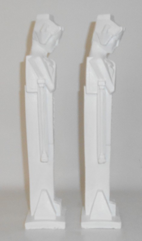 Frank Lloyd Wright Midway Gardens Pair Sprite CONCRETE Statues WHITE