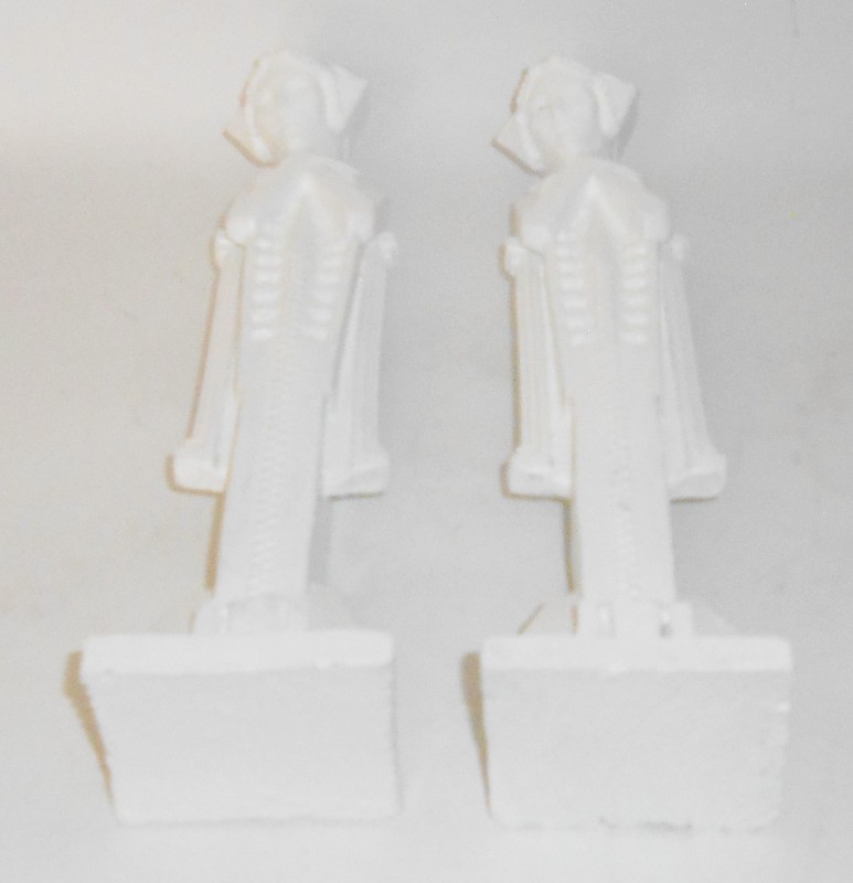 Frank Lloyd Wright Midway Gardens Pair Sprite CONCRETE Statues WHITE