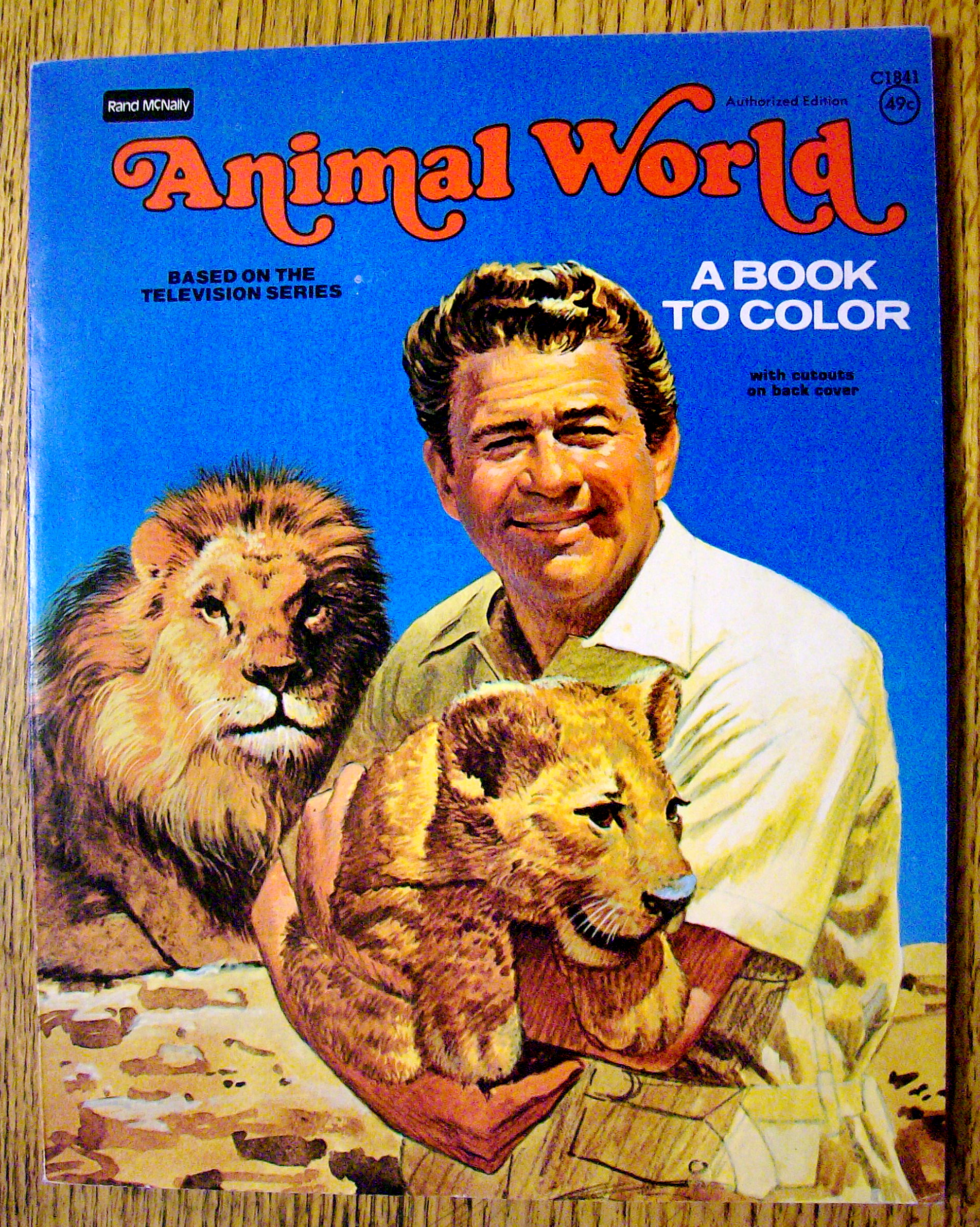 Animal World Coloring Book 1977 (Cut Out On Back Cover)