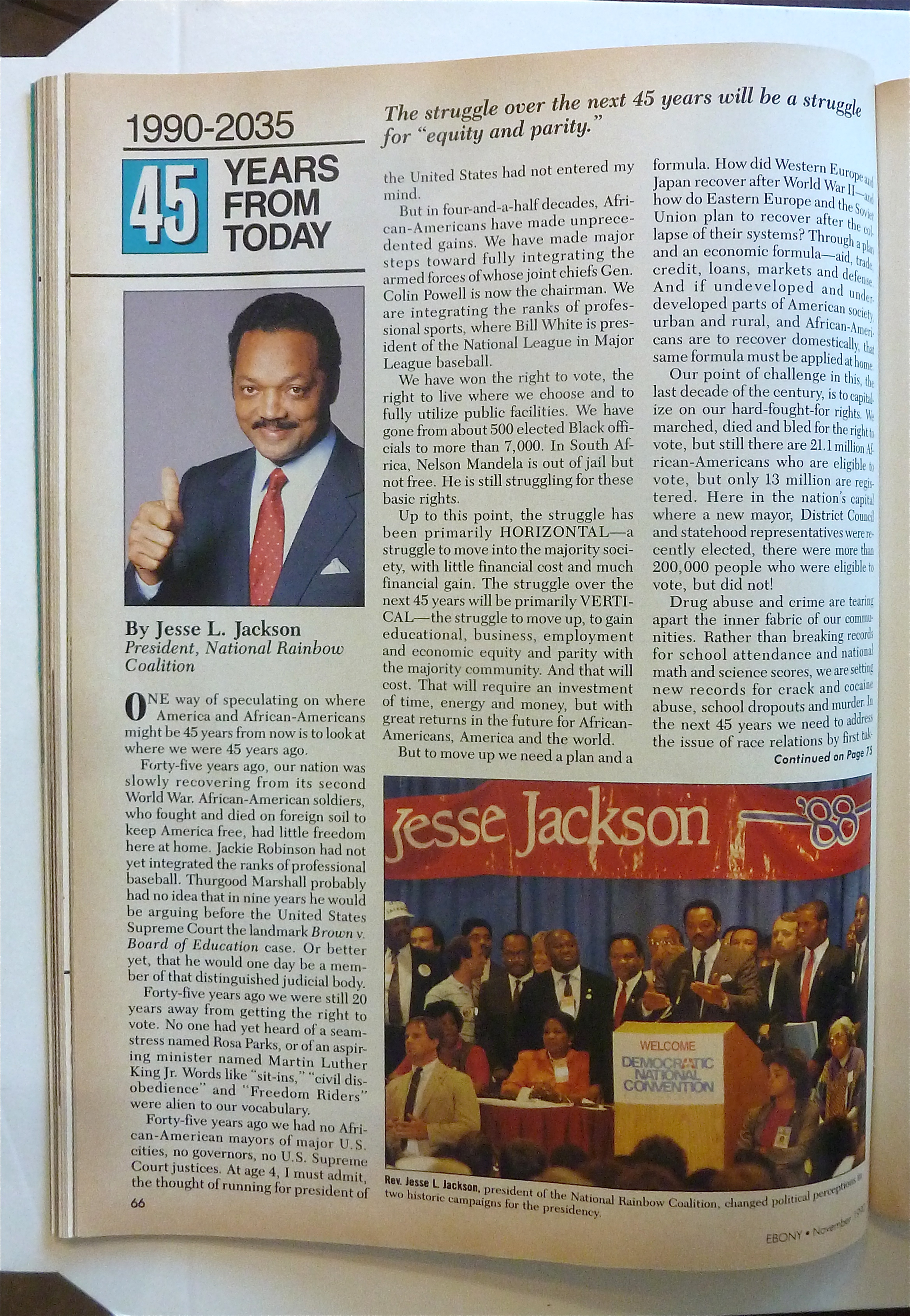 Ebony Magazine-November 1990-45 Years