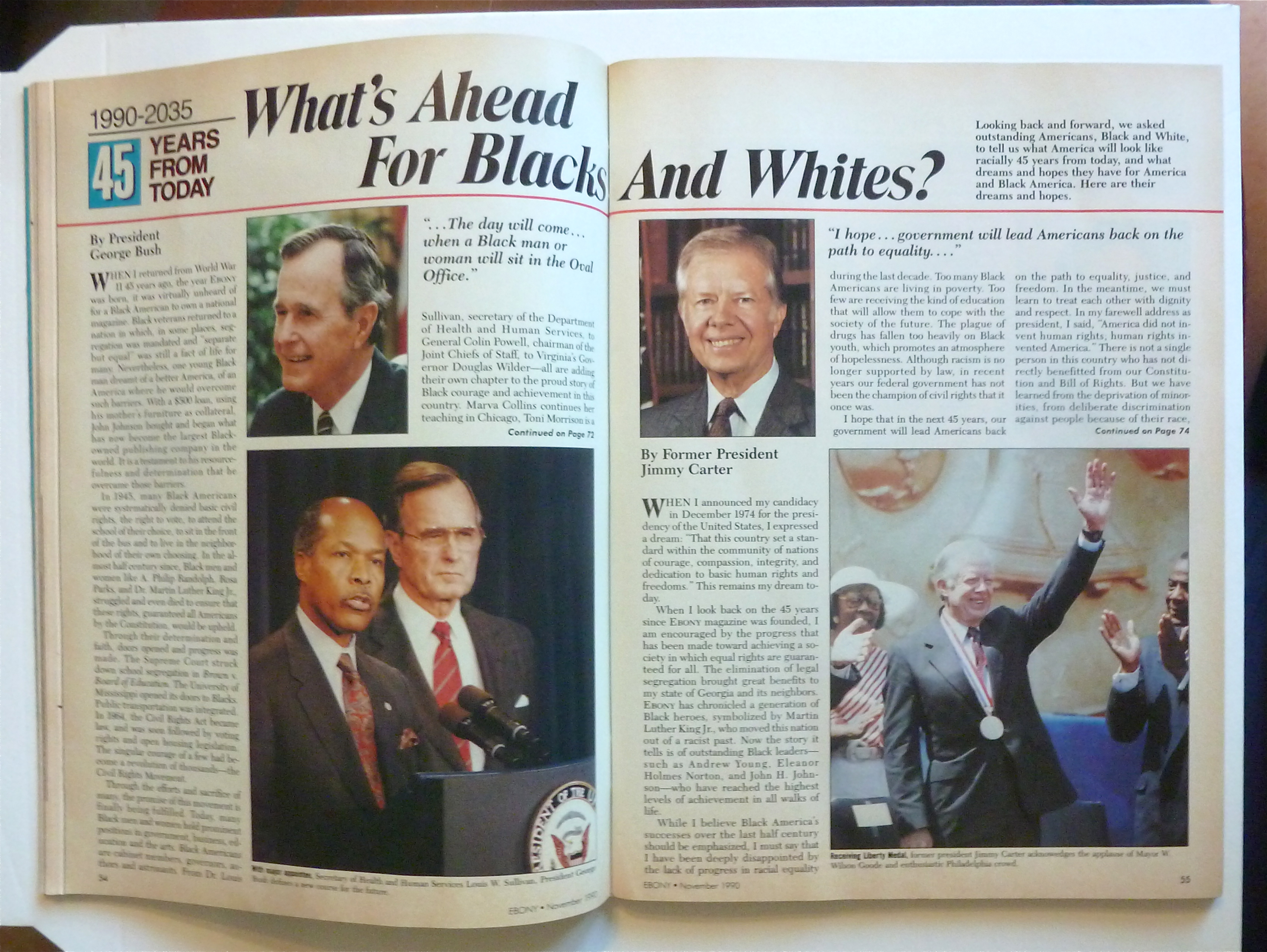 Ebony Magazine-November 1990-45 Years