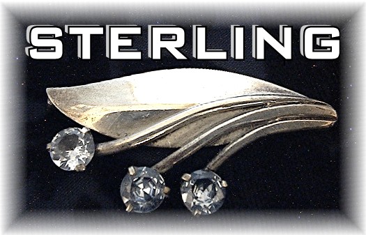 Miguel Melendez Sterling Silver Brooch and Earrings